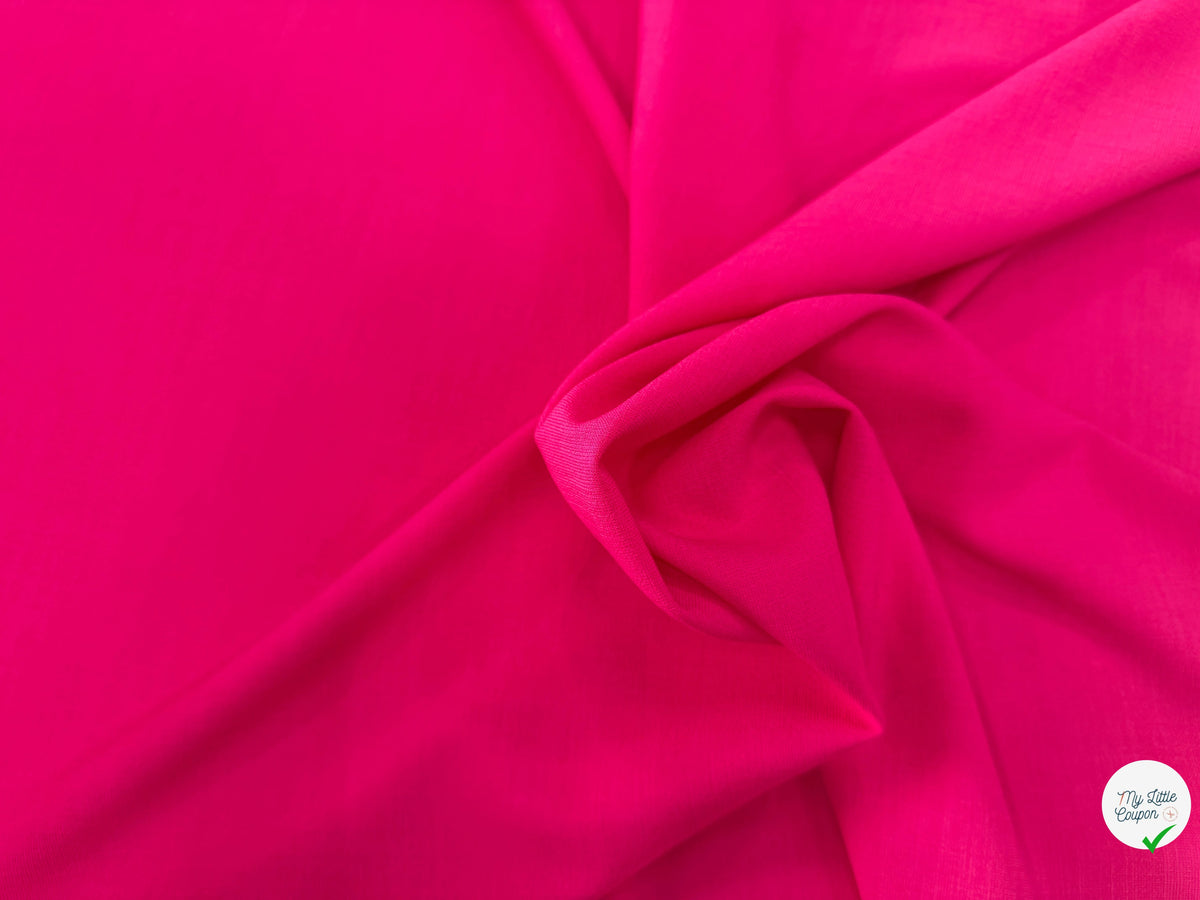 CRÊPE VISCOSE 36% POLYESTER STRETCH ROSE - My Little Coupon
