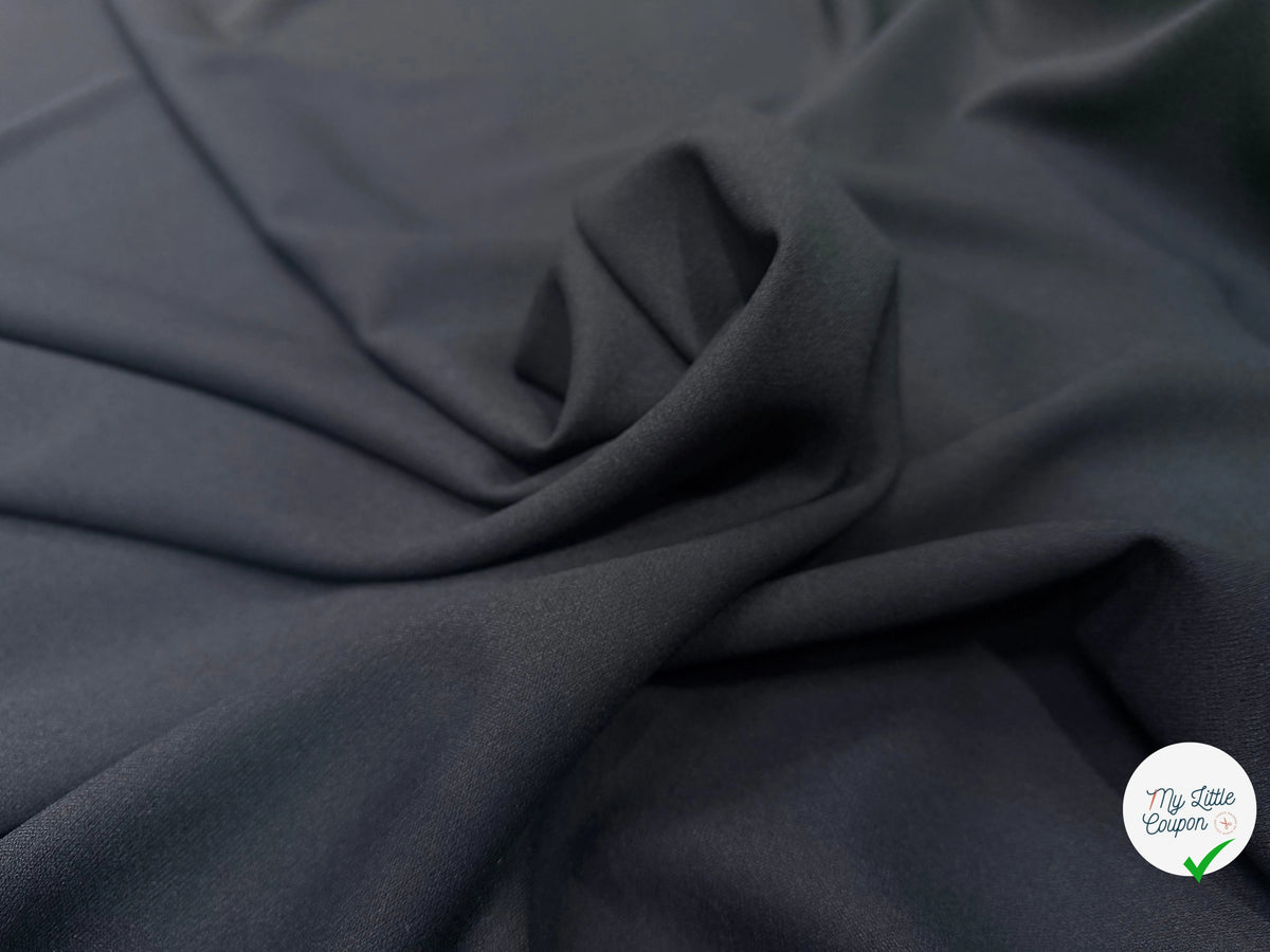 CRÊPE VISCOSE ACÉTATE NOIR SUPERBE TENUE - My Little Coupon