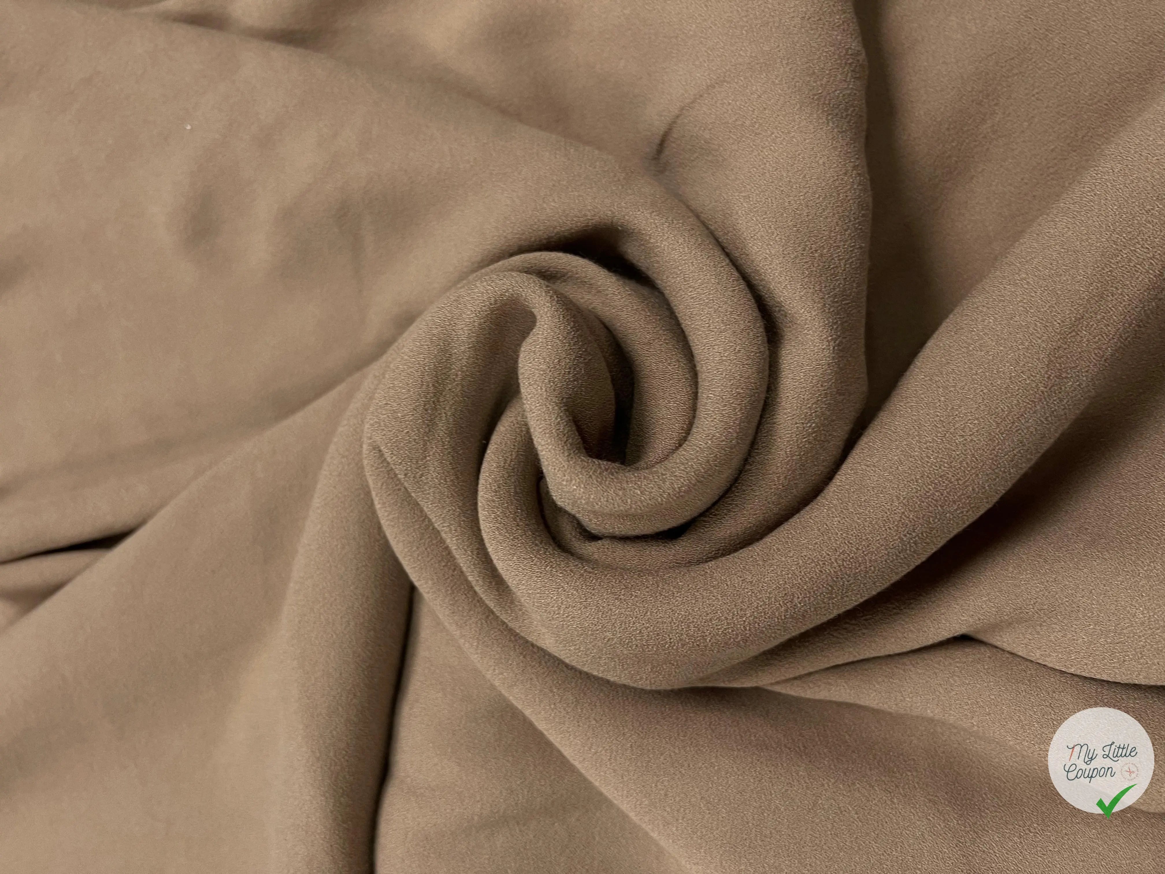 CRÊPE VISCOSE BEIGE CARAMEL - My Little Coupon - tissu - coudre