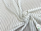 CREPE VISCOSE BLANC À RAYURES NOIRE FLUIDE - My Little Coupon
