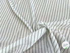 CREPE VISCOSE BLANC À RAYURES NOIRE FLUIDE - My Little Coupon