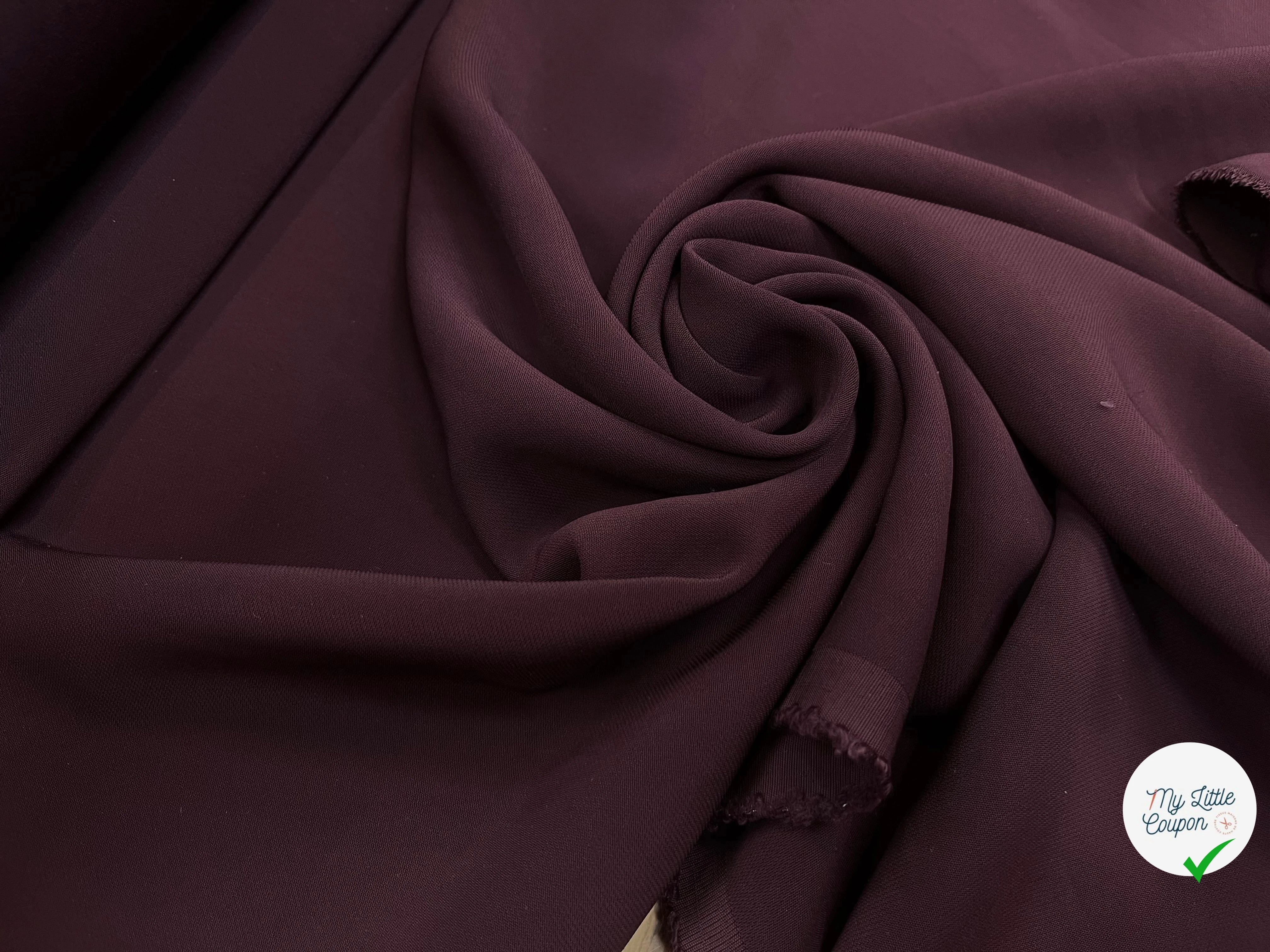 CRÈPE VISCOSE BURGANDY 117CM - My Little Coupon