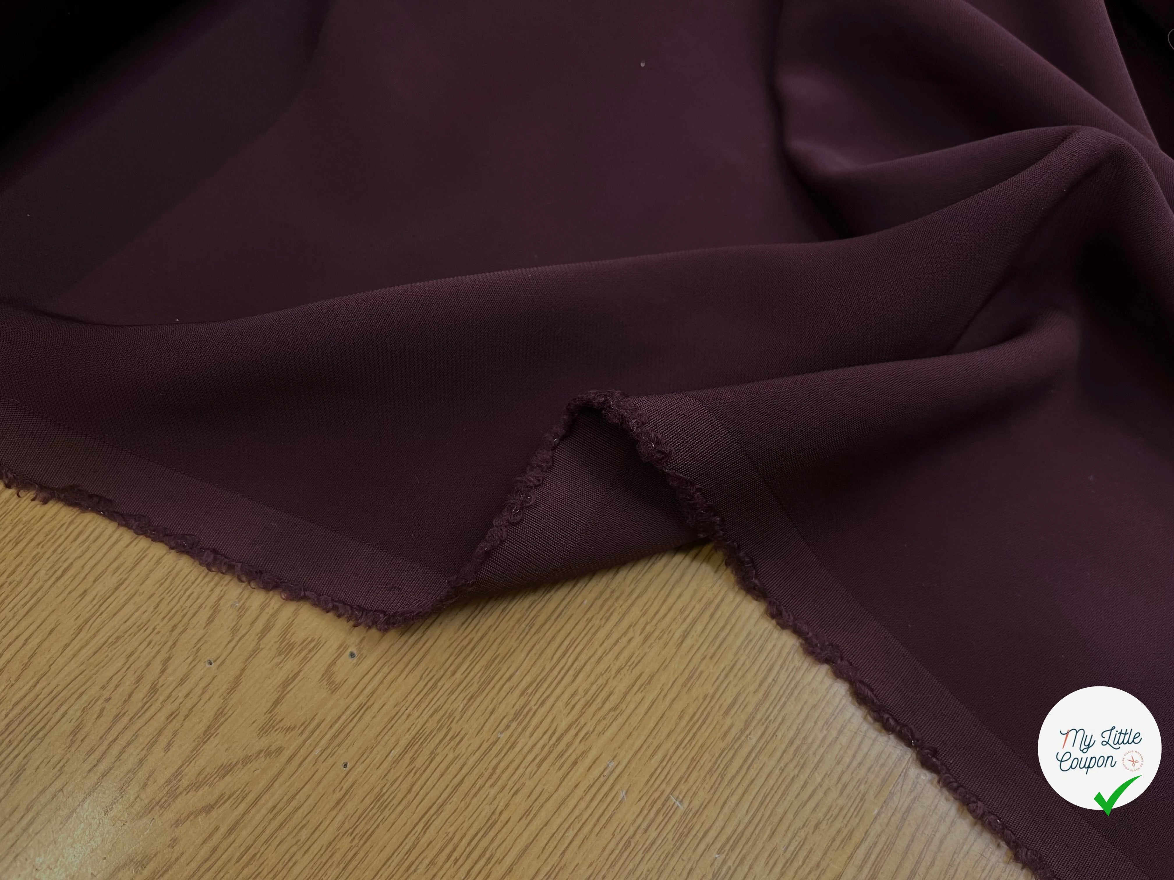 CRÈPE VISCOSE BURGANDY 117CM - My Little Coupon
