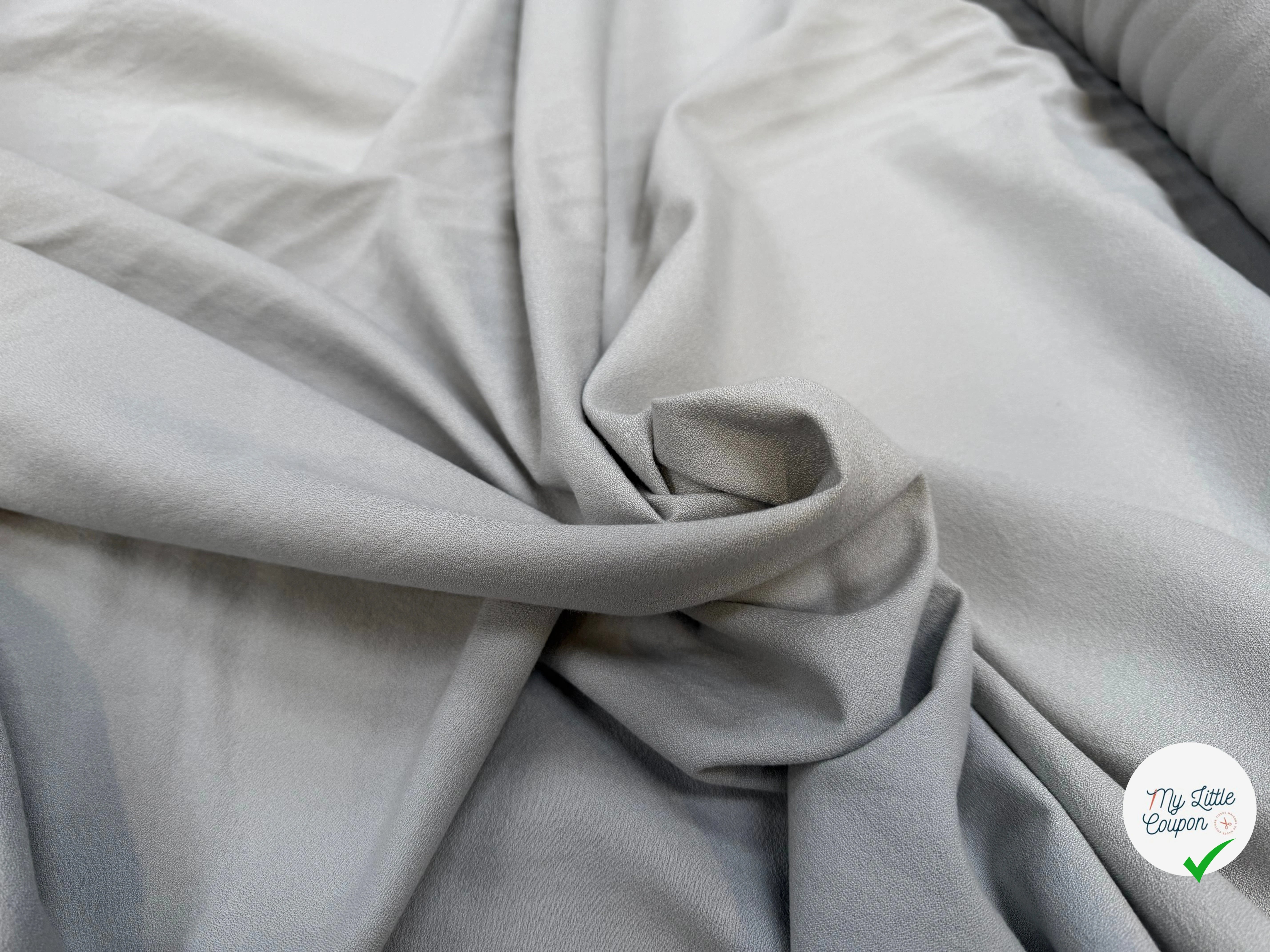 CREPE VISCOSE COTON PERLE CIEL TENUE LOURDE CHIC - My Little Coupon