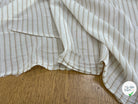 CREPE VISCOSE ÉCRU À RAYURES MOUTARDE FLUIDE - My Little Coupon