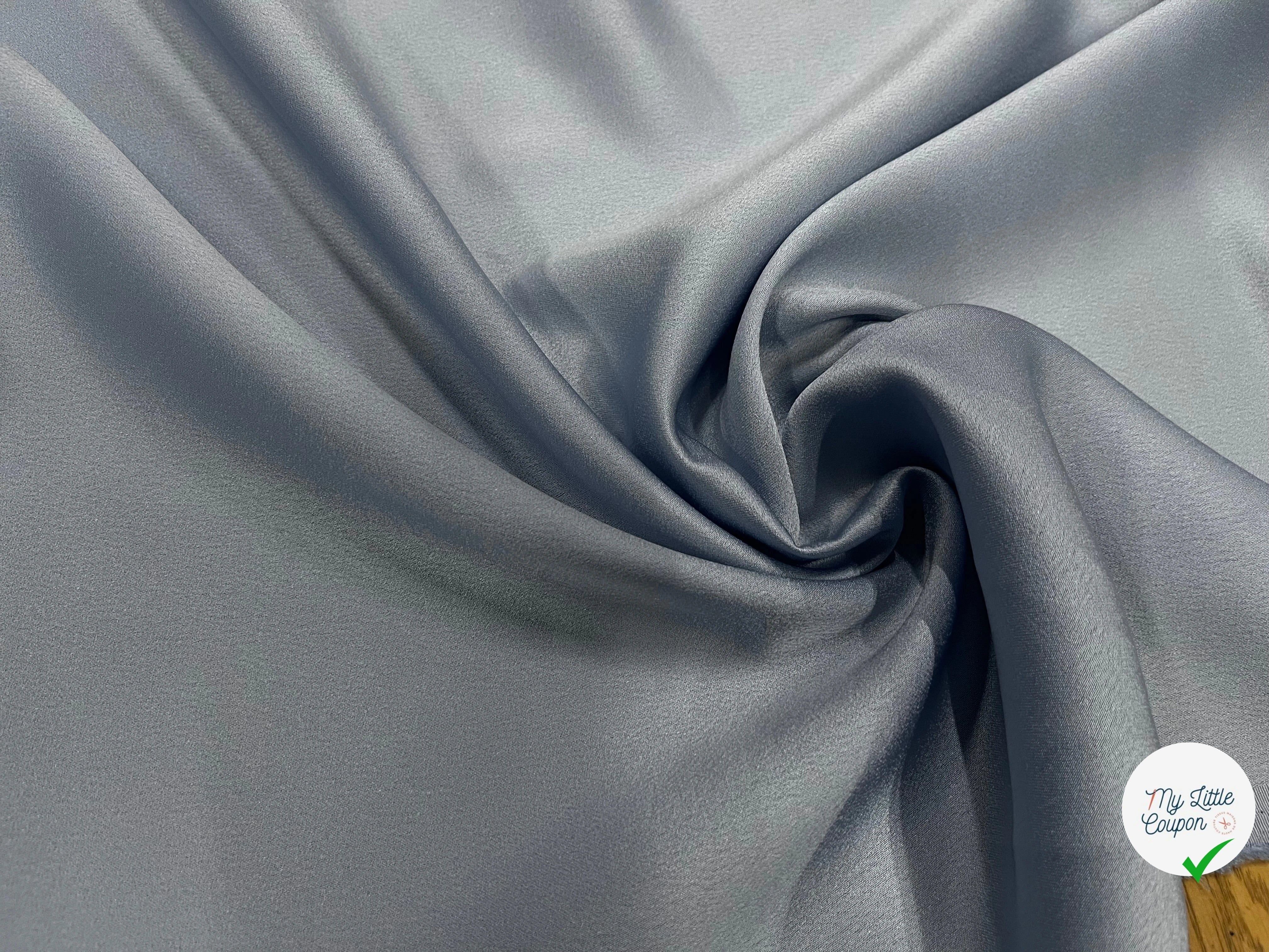 CREPE VISCOSE ENVERS SATIN BLEU FONCÉ 137CM - My Little Coupon