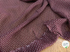 CREPE VISCOSE FEUILLAGE BOURGUNDY - My Little Coupon