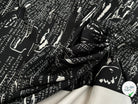 CRÈPE VISCOSE FOND MOTIF TEXTE 160CM - My Little Coupon