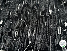 CRÈPE VISCOSE FOND MOTIF TEXTE 160CM - My Little Coupon