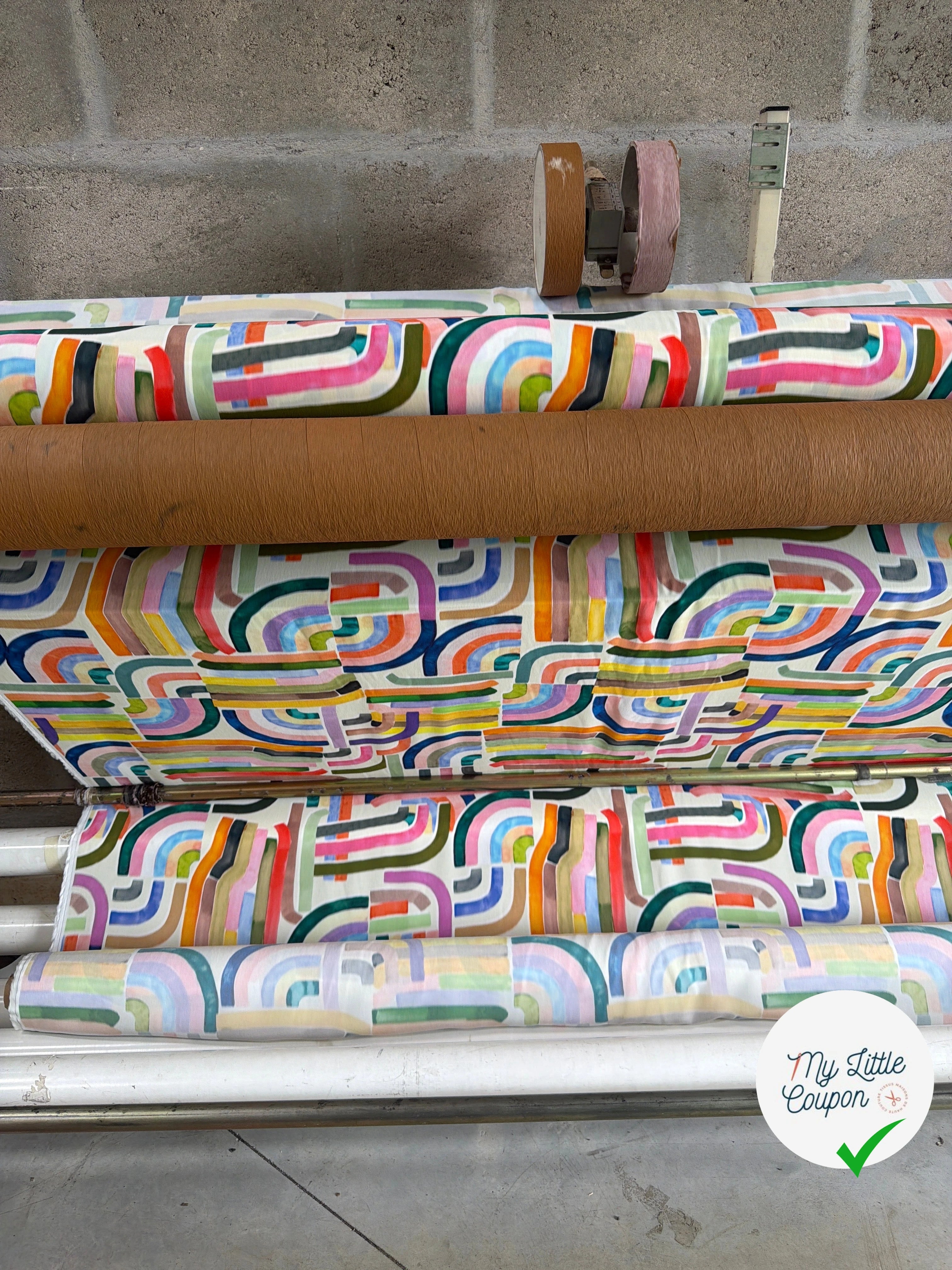 CRÊPE VISCOSE IMPRIMÉ GRAPHIQUE MULTICOLORE TENERE DELAUNAY MULTICOLORE - My Little Coupon
