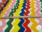 CREPE VISCOSE IMPRIMÉ RAYURES DESTRUCTURÉES TANGO ZIG-ZAG MULTICOLORES - My Little Coupon