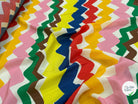 CREPE VISCOSE IMPRIMÉ RAYURES DESTRUCTURÉES TANGO ZIG-ZAG MULTICOLORES - My Little Coupon
