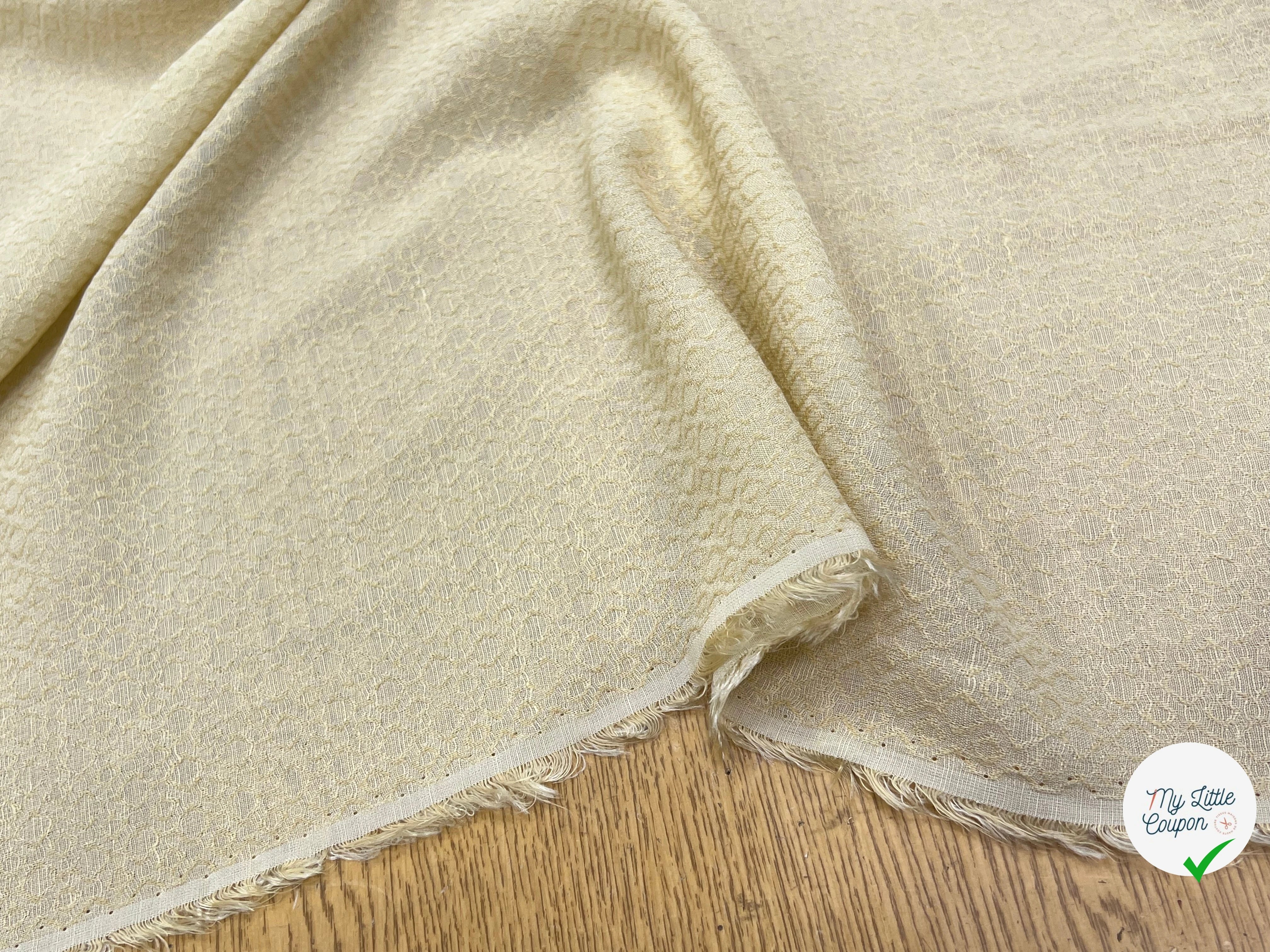 CREPE VISCOSE JACQUARD MOTIF GÉOMETRIQUE COQUILLE DOFFE - My Little Coupon