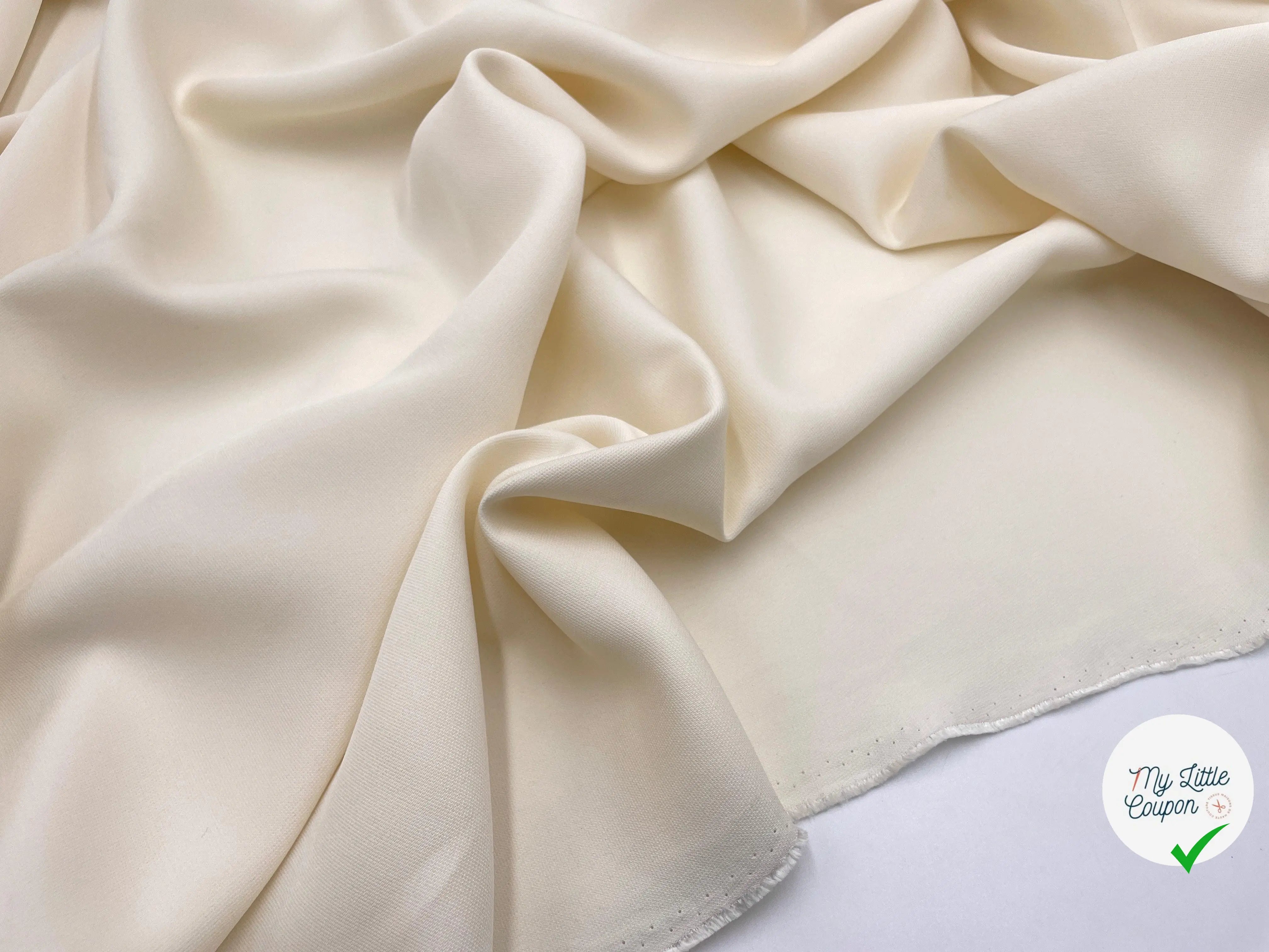 CRÊPE VISCOSE JOLI TOMBÉ IVOIRE - My Little Coupon - tissu - coudre
