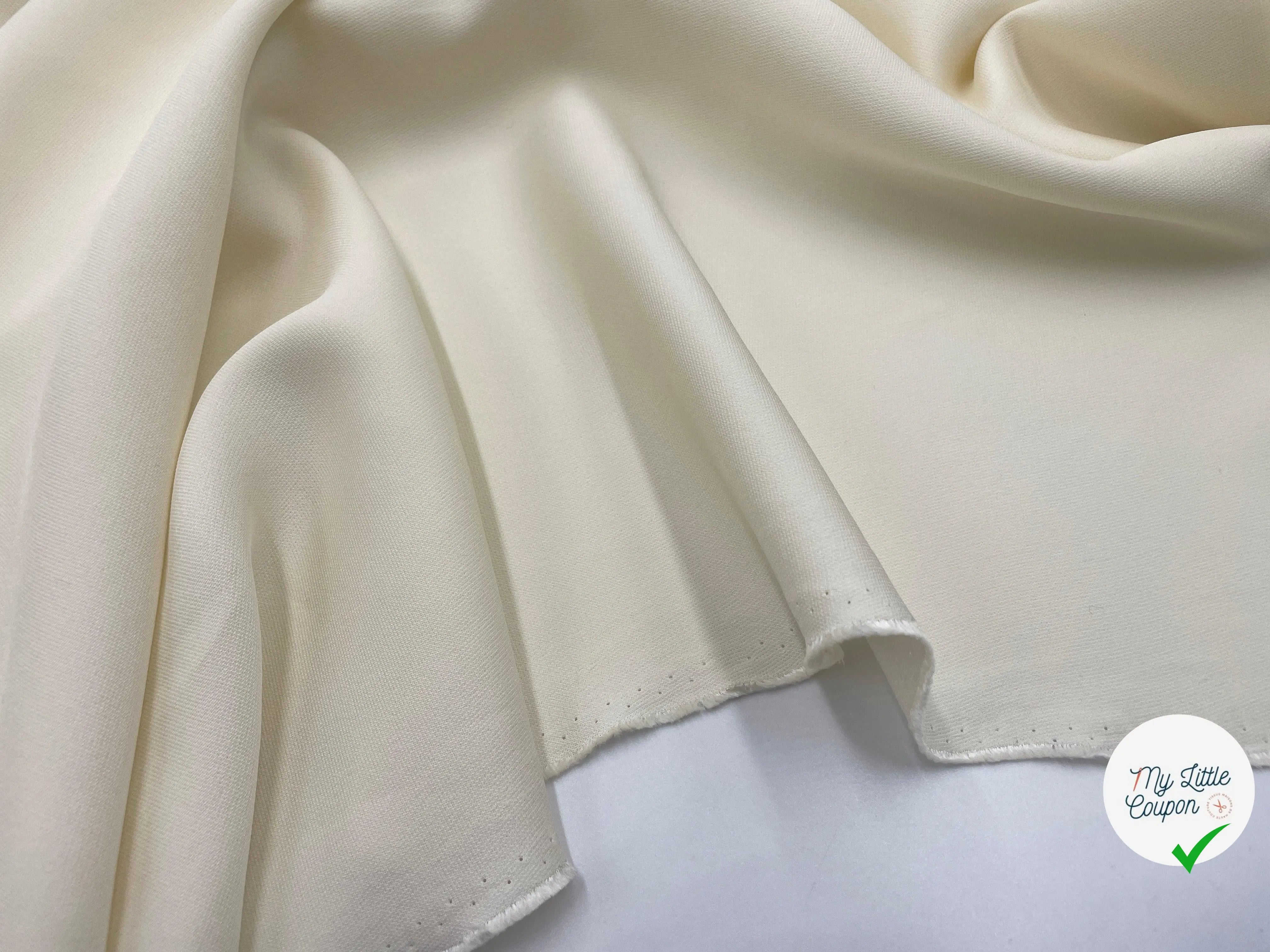 CRÊPE VISCOSE JOLI TOMBÉ IVOIRE - My Little Coupon - tissu - coudre