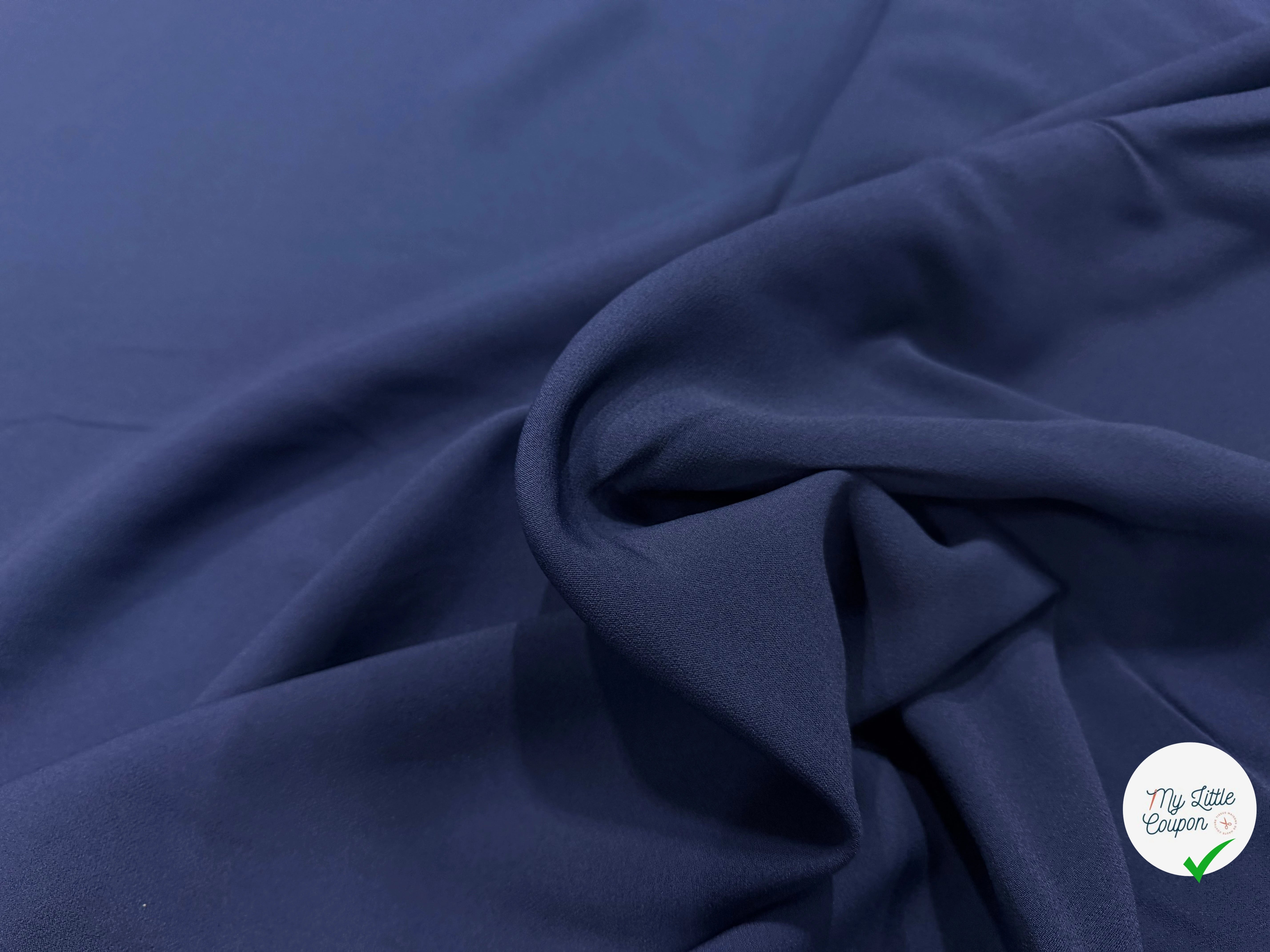 CREPE VISCOSE LOURD BLEU - My Little Coupon