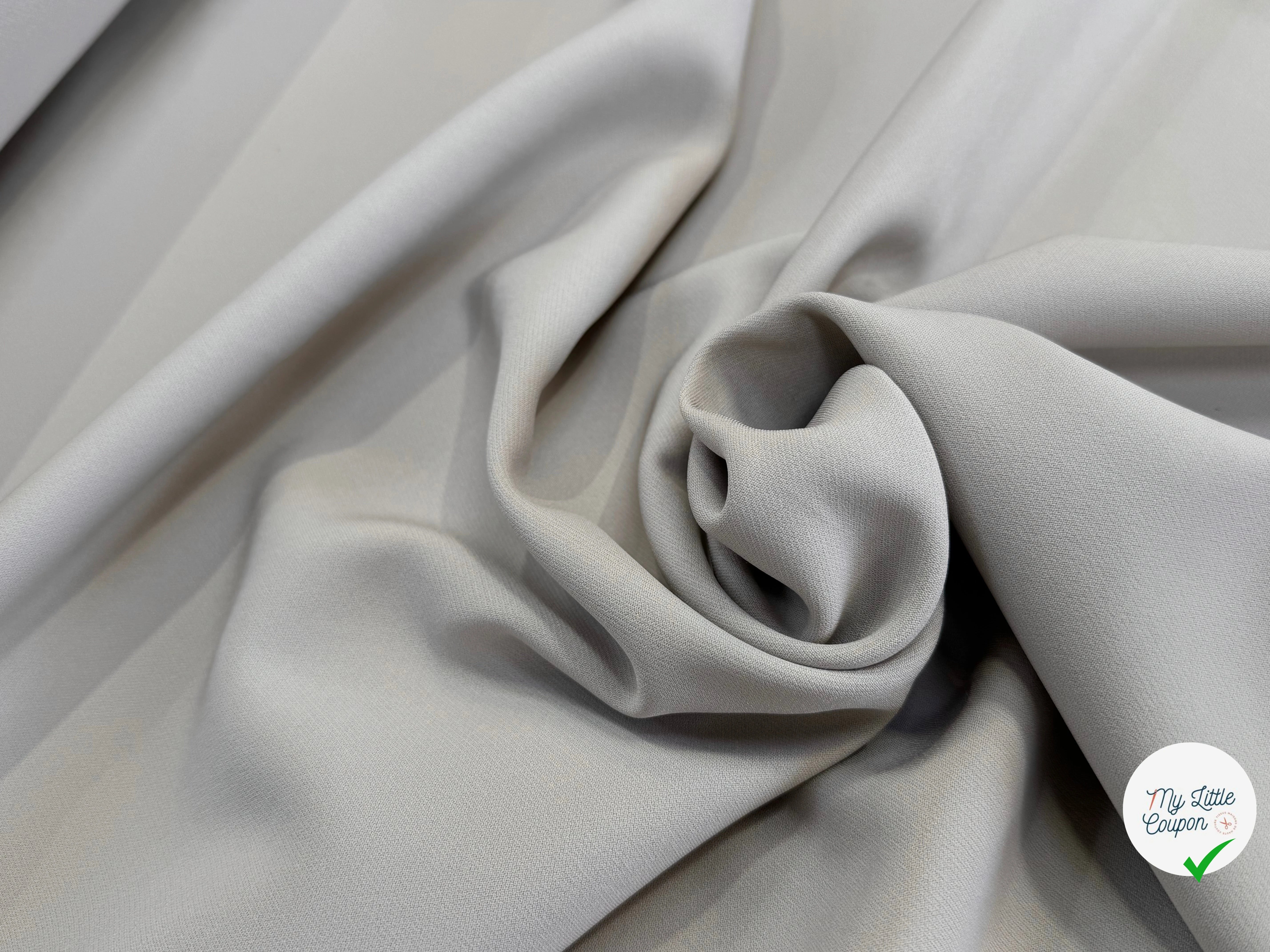 CREPE VISCOSE LOURD STRETCH BEAU TOMBÉ BEIGE TAUPE ULTRA CHIC - My Little Coupon