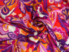 CREPE VISCOSE MELANGÉE SUPERBE FLEURS ENFLAMMÉES - My Little Coupon