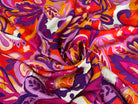 CREPE VISCOSE MELANGÉE SUPERBE FLEURS ENFLAMMÉES - My Little Coupon