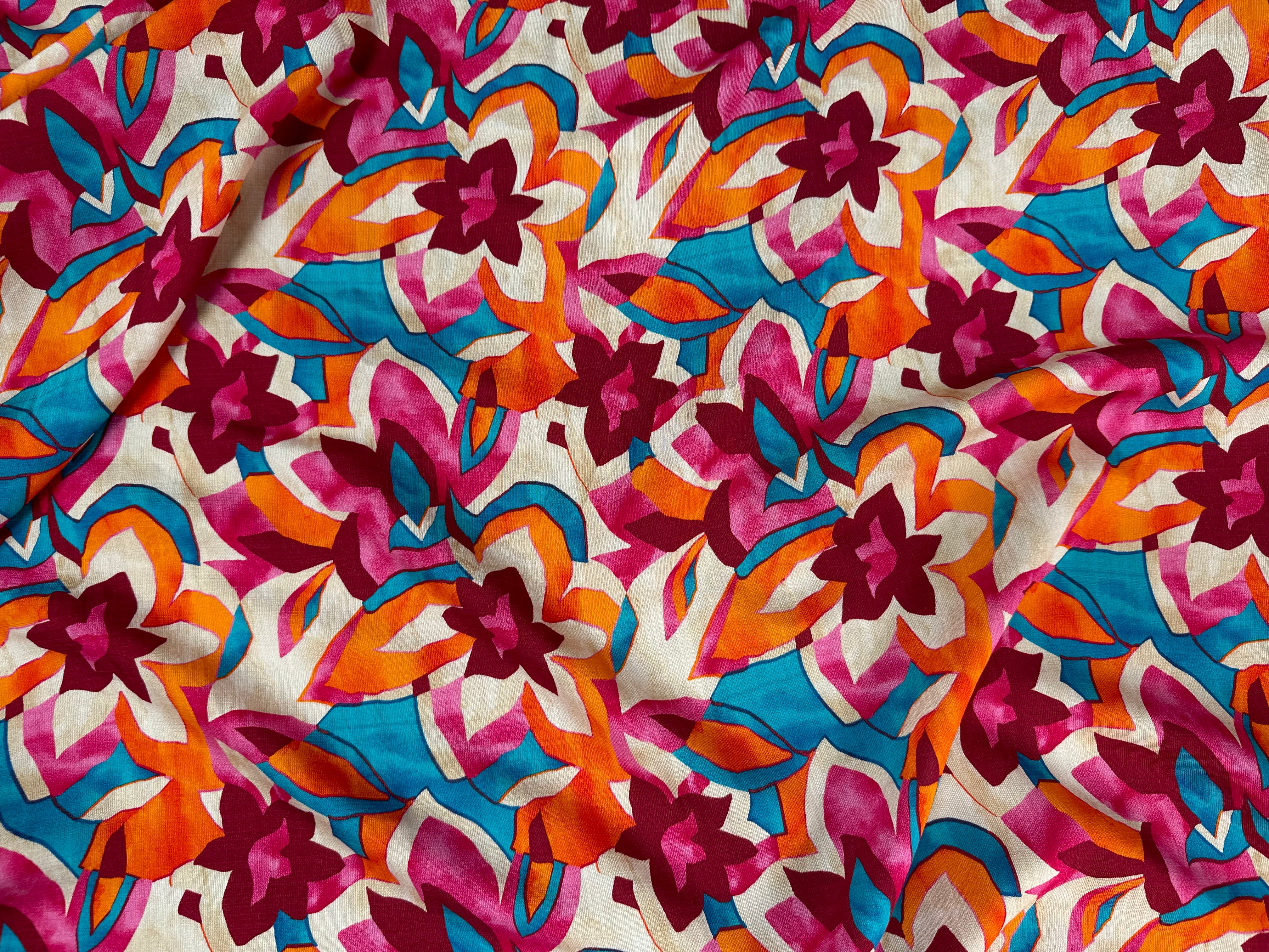 CREPE VISCOSE MELANGÉE SUPERBE TENUE REVEIL AU PARADIS - My Little Coupon