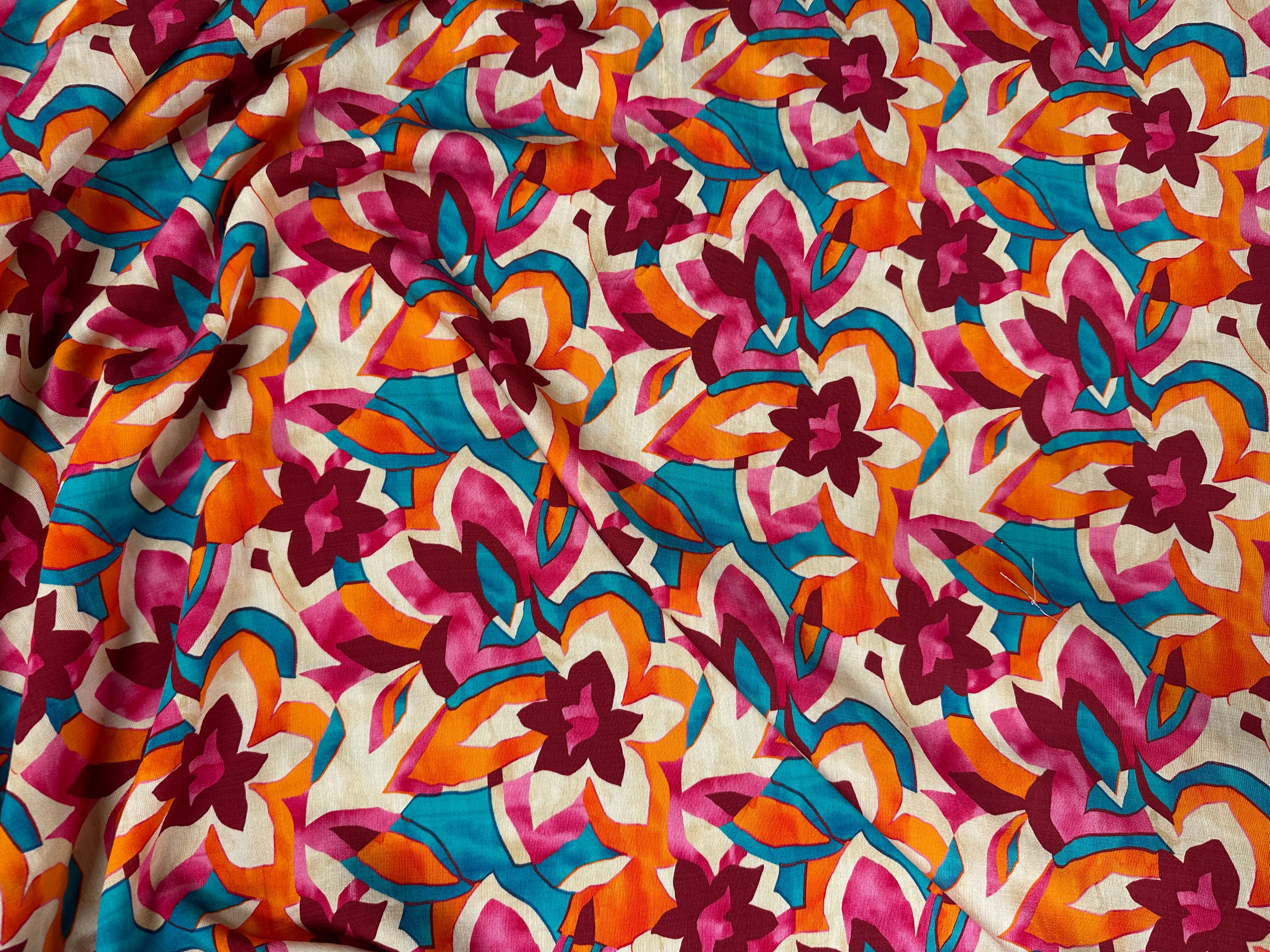 CREPE VISCOSE MELANGÉE SUPERBE TENUE REVEIL AU PARADIS - My Little Coupon