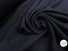 CREPE VISCOSE MOTIF TRIANGULAIRE JACQUARD NOIR MARINE - My Little Coupon