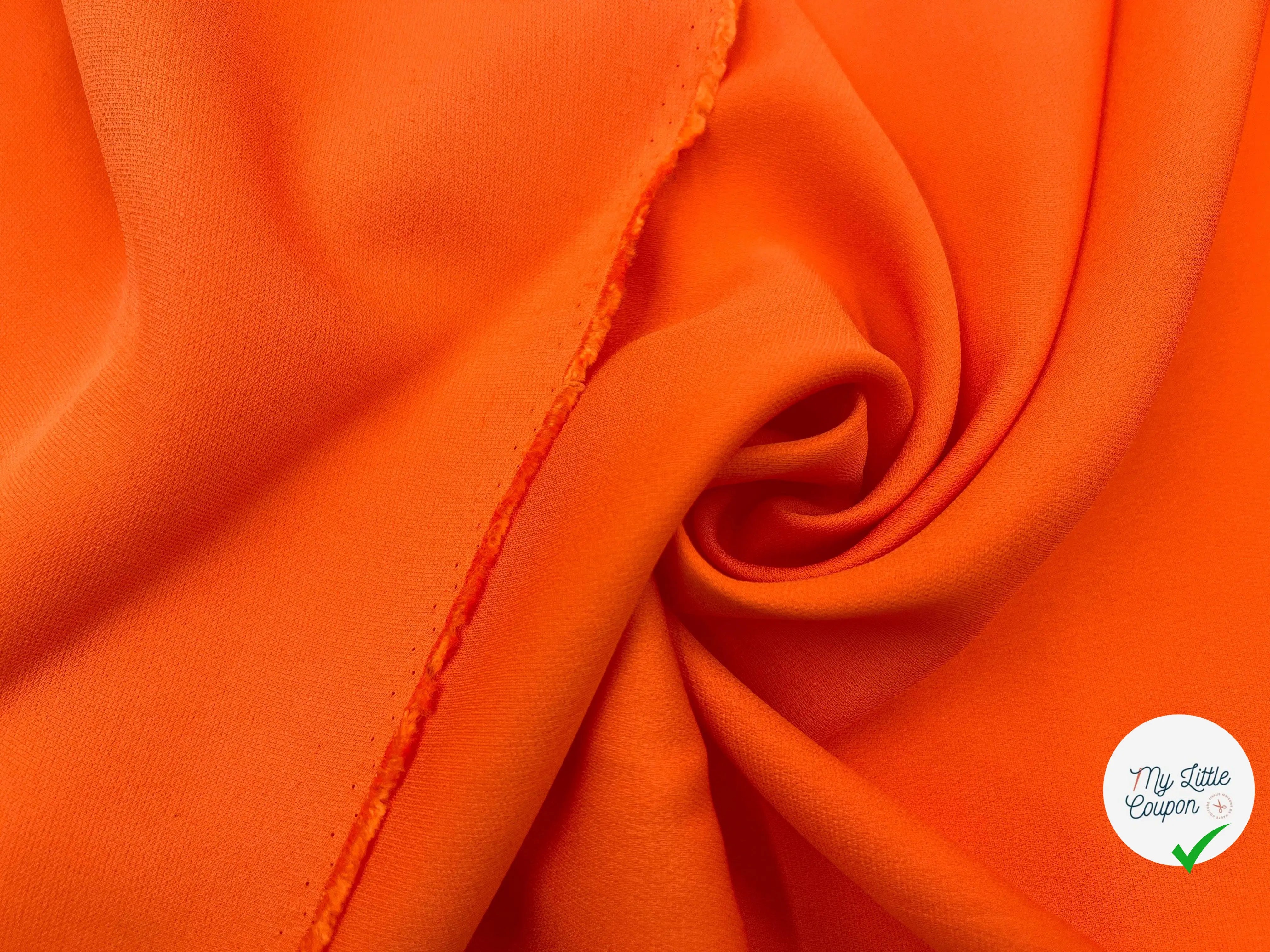 CRÊPE VISCOSE ORANGE VIF - My Little Coupon - tissu - coudre