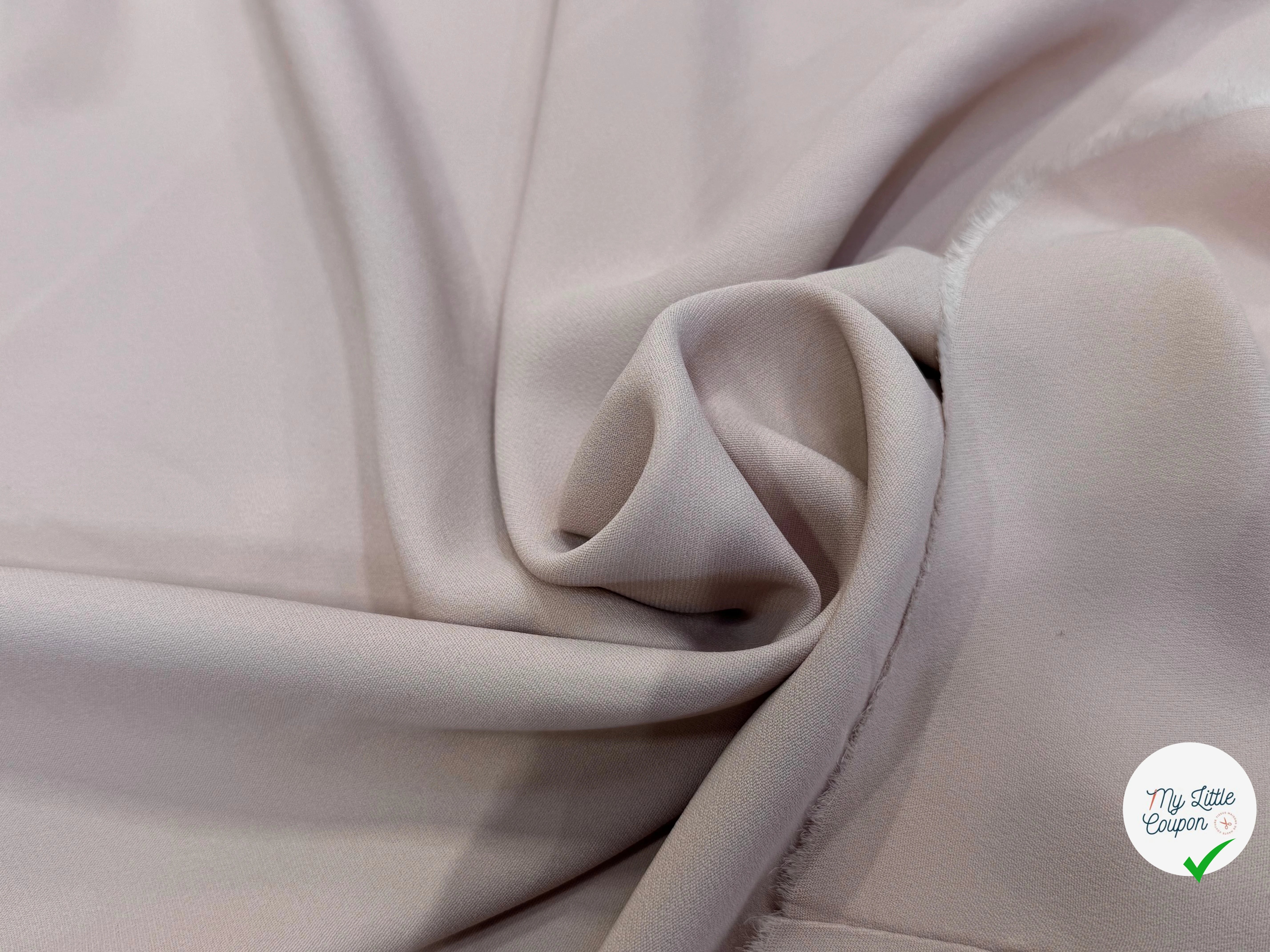 CREPE VISCOSE SEMI-LOURD ULTRA BEAU VIEUX ROSE - My Little Coupon