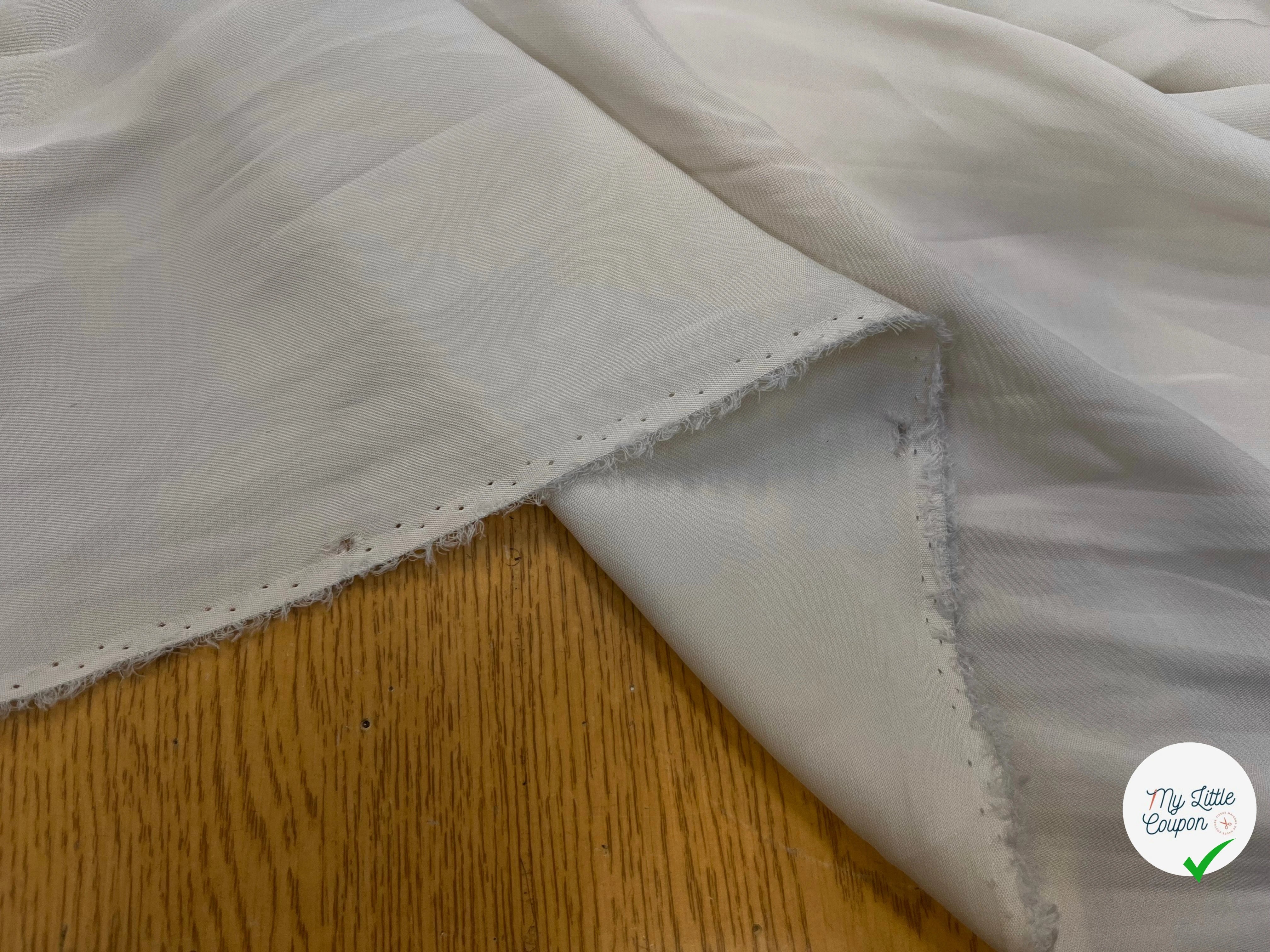 CREPE VISCOSE SOIE FLUIDE DIRTY WHITE - My Little Coupon