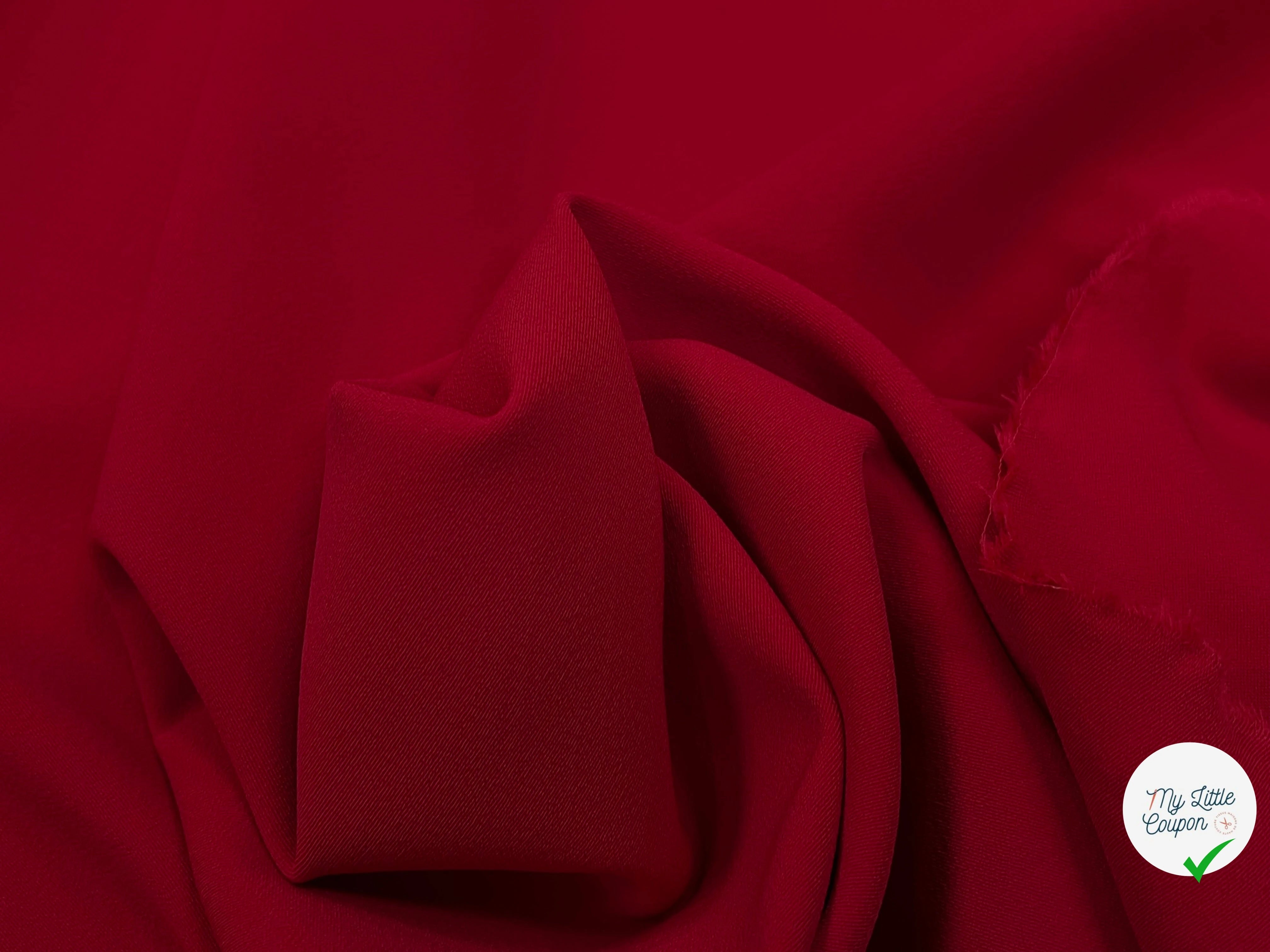 CREPE VISCOSE ULTRA STRETCH ROUGE 125CM - My Little Coupon