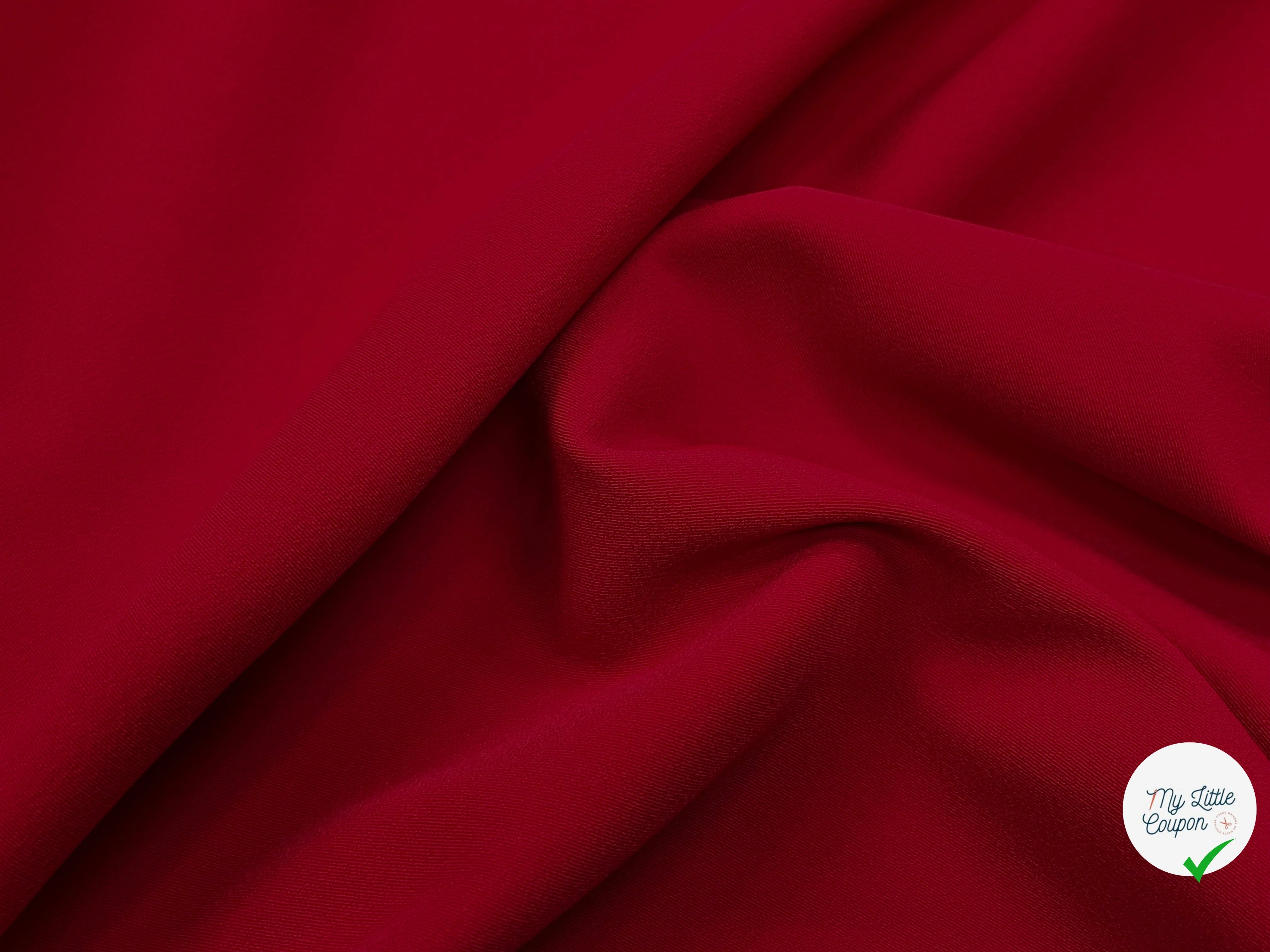 CREPE VISCOSE ULTRA STRETCH ROUGE 125CM - My Little Coupon
