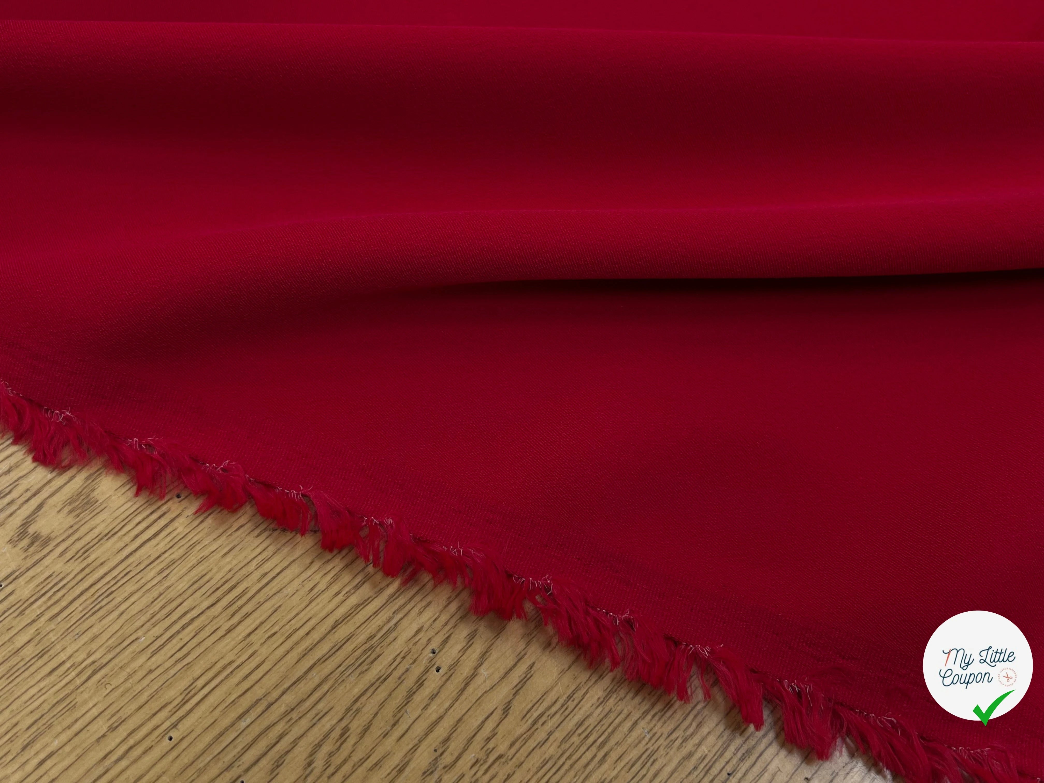 CREPE VISCOSE ULTRA STRETCH ROUGE 125CM - My Little Coupon