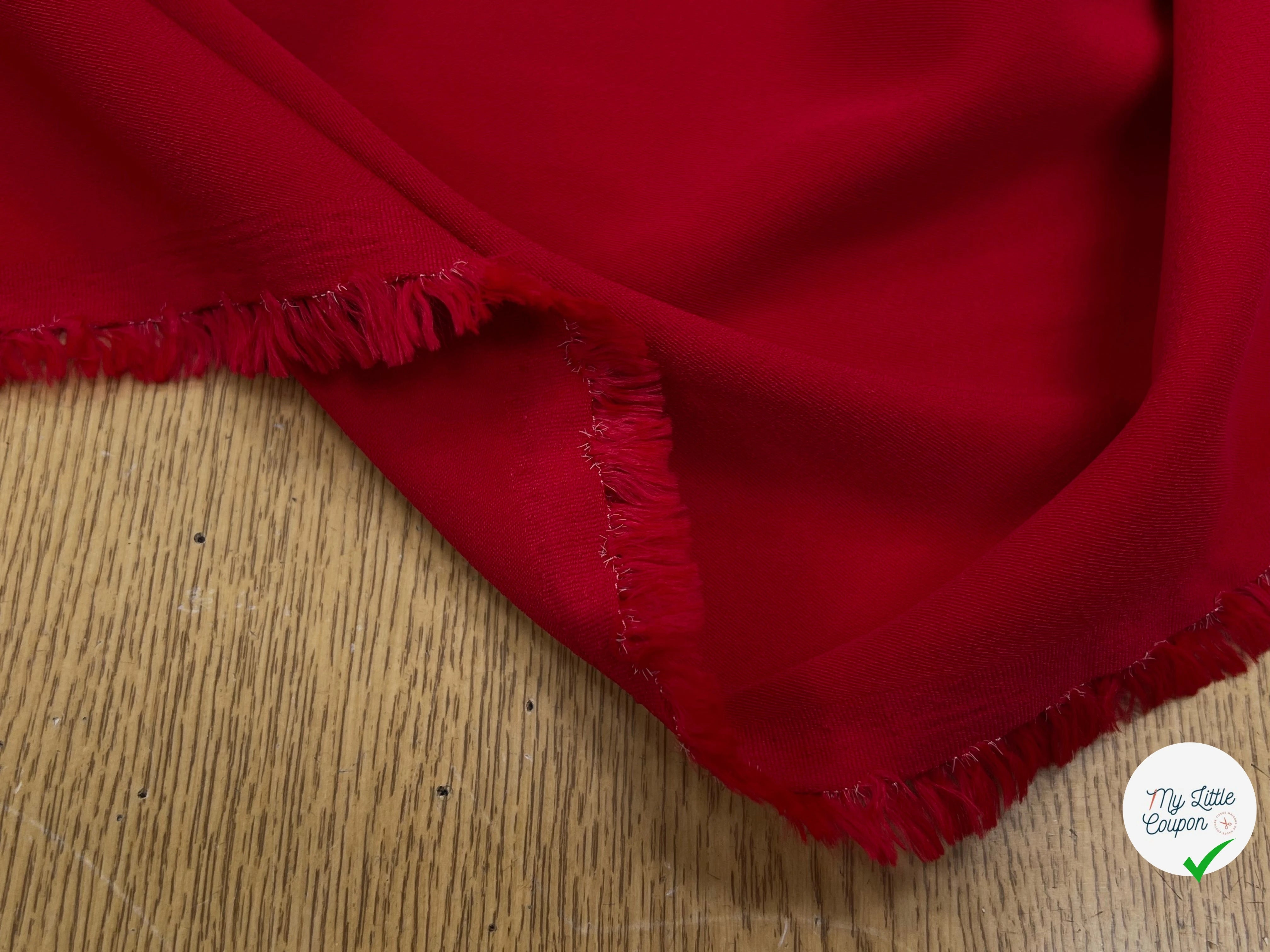 CREPE VISCOSE ULTRA STRETCH ROUGE 125CM - My Little Coupon
