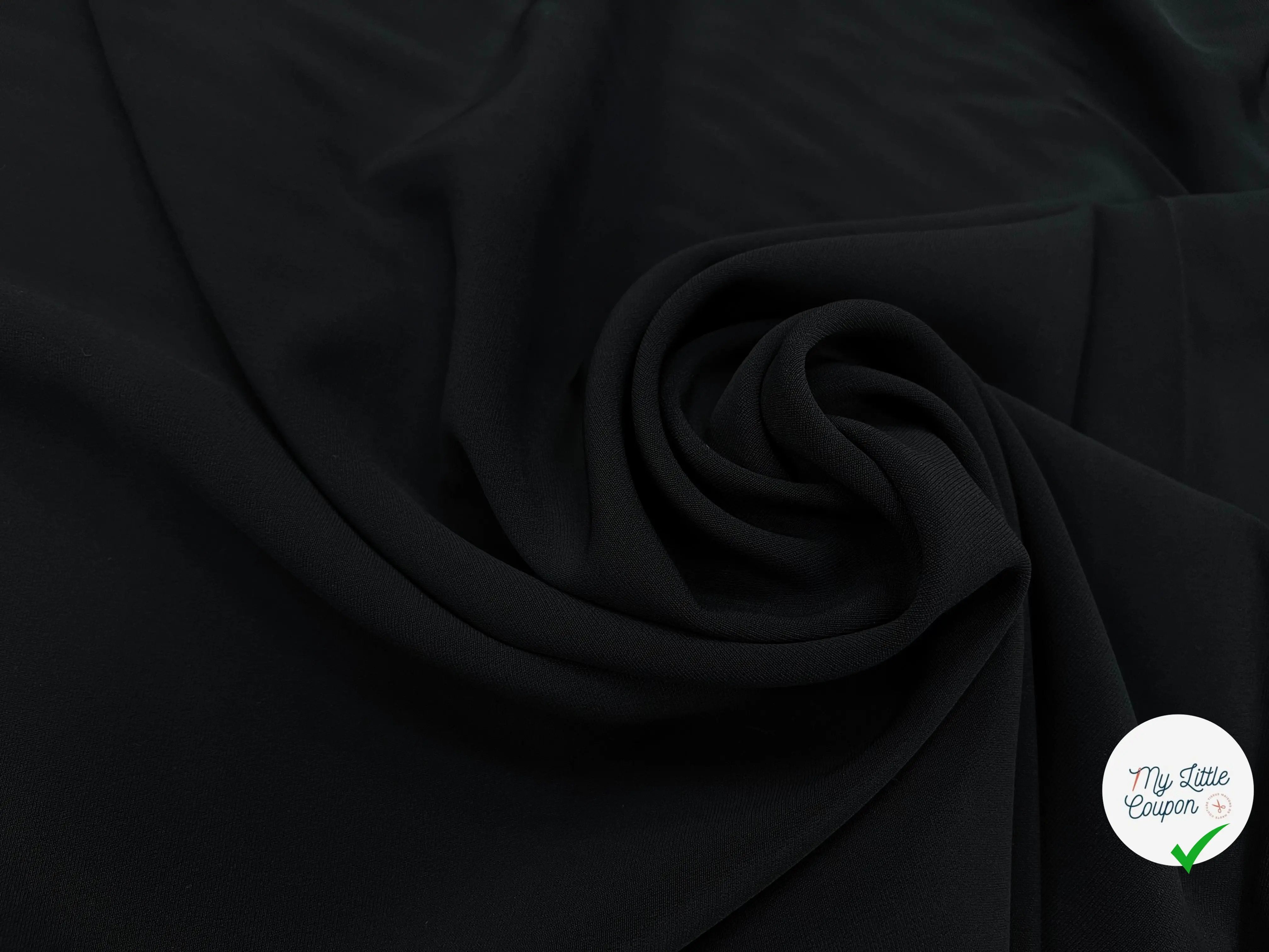CREPE VISCOSE UNI NOIR - My Little Coupon