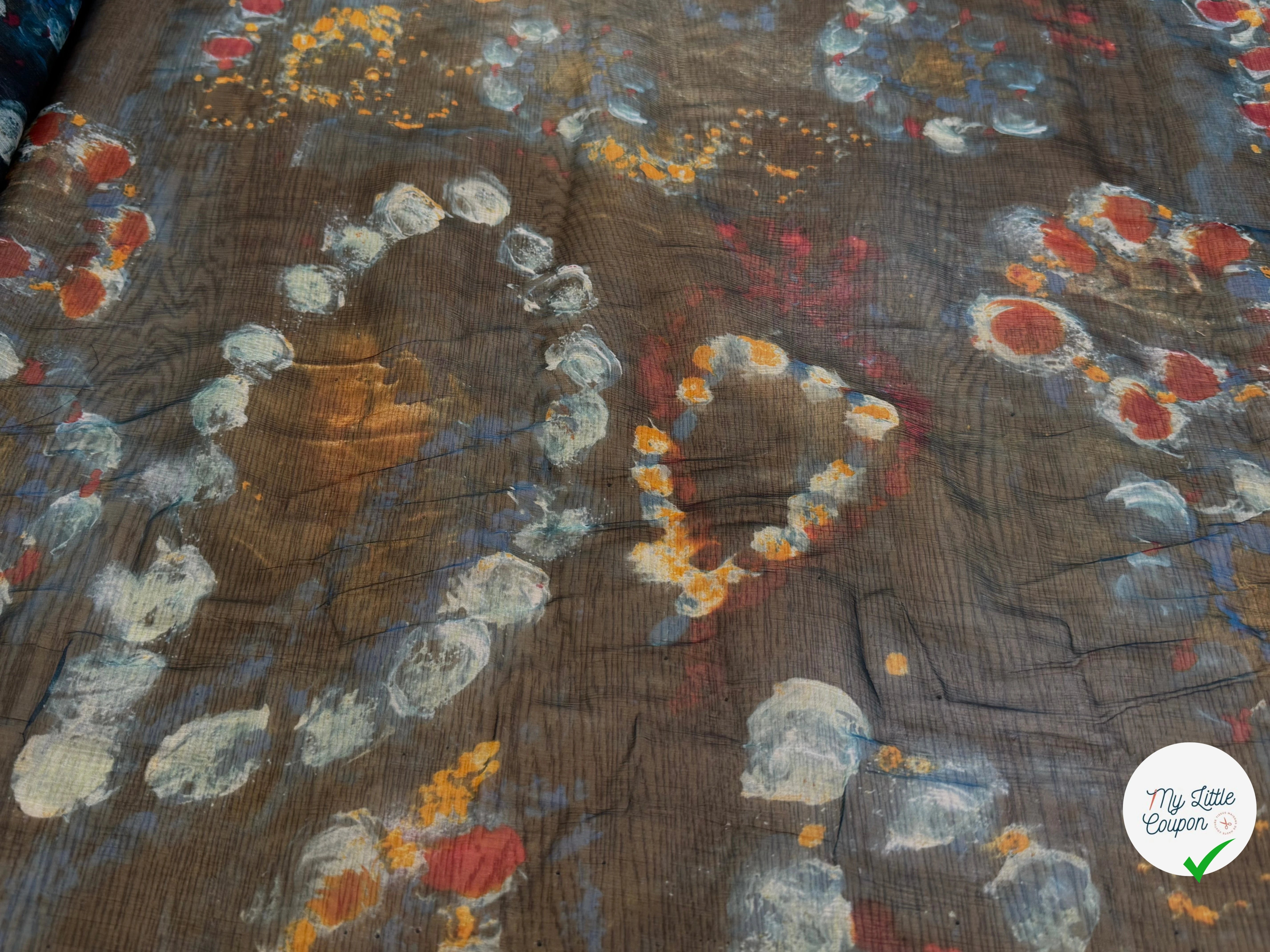 CREPON DE SOIE IMPRIMÉ MULTICOLORES - My Little Coupon