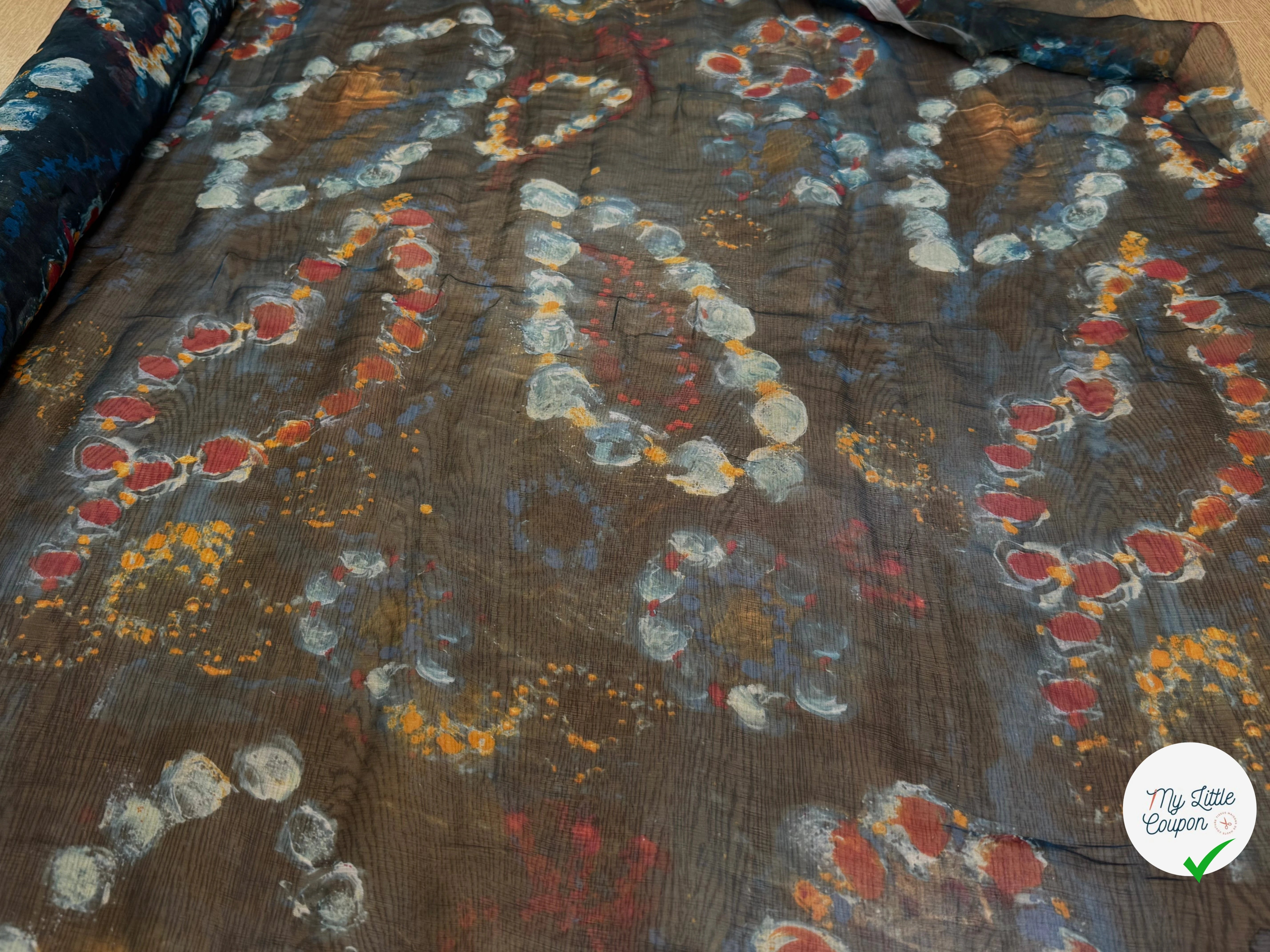 CREPON DE SOIE IMPRIMÉ MULTICOLORES - My Little Coupon