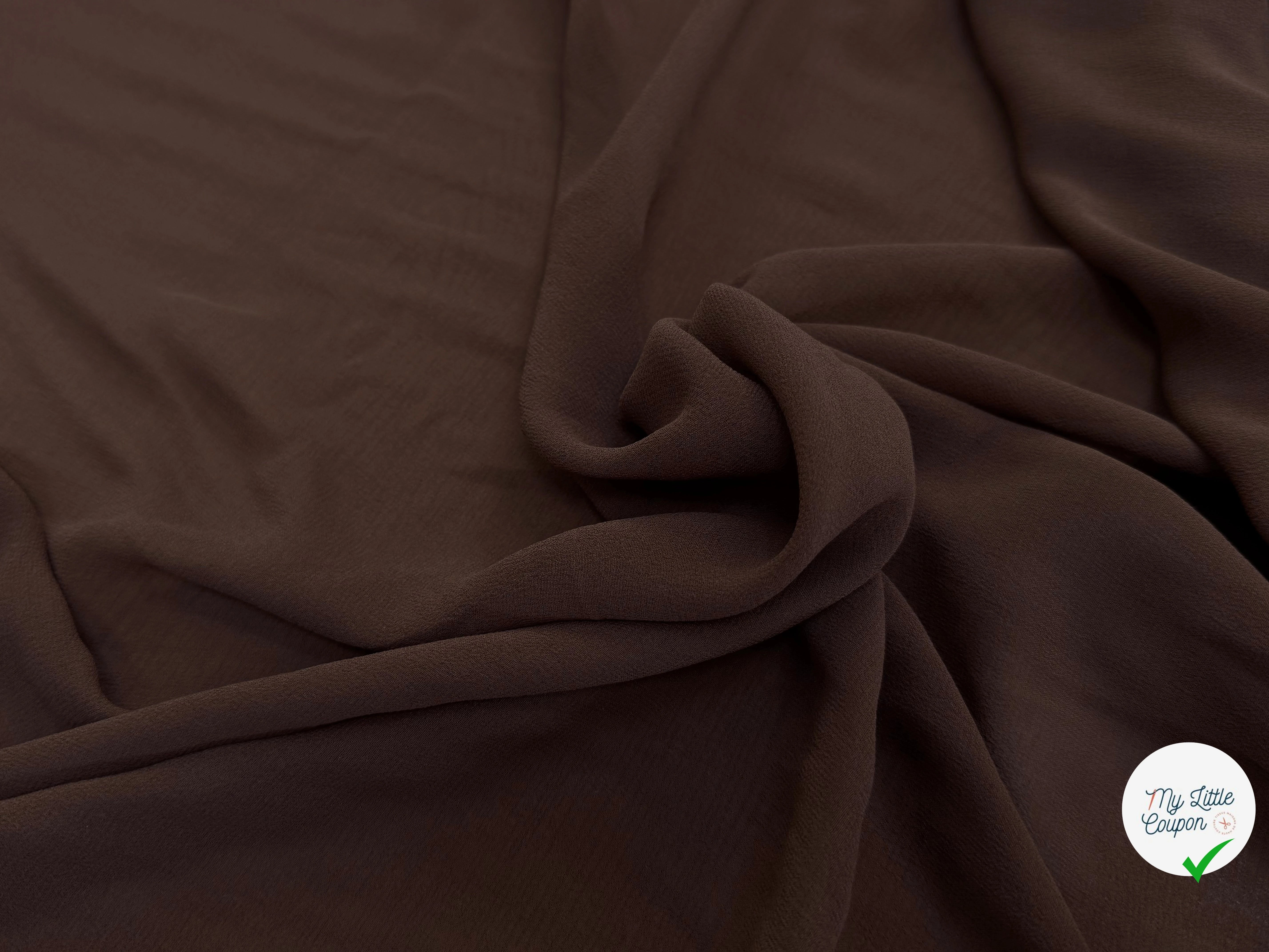 CREPON DE SOIE MARRON CAFÉ AU LAIT - My Little Coupon