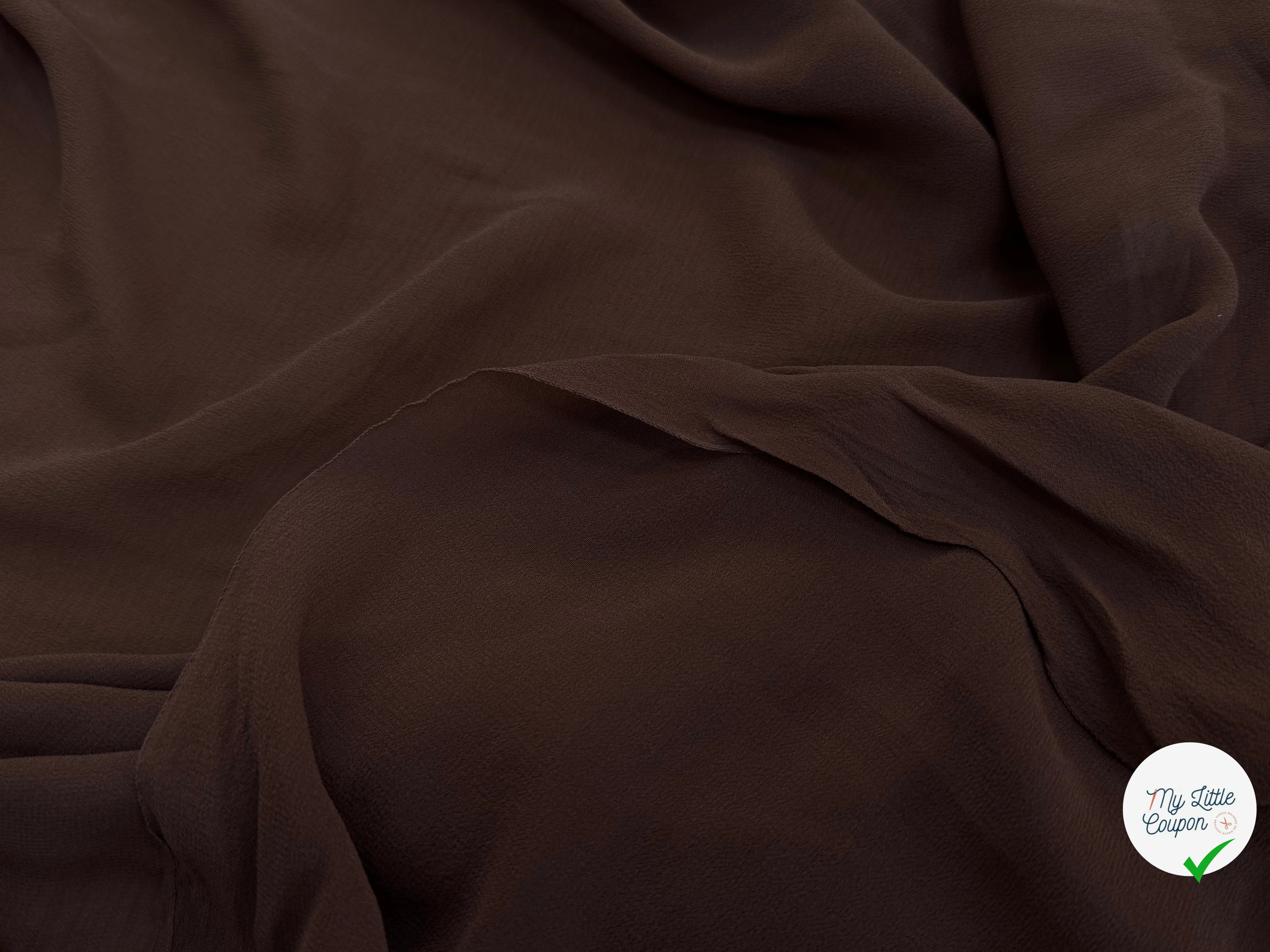 CREPON DE SOIE MARRON CAFÉ AU LAIT - My Little Coupon