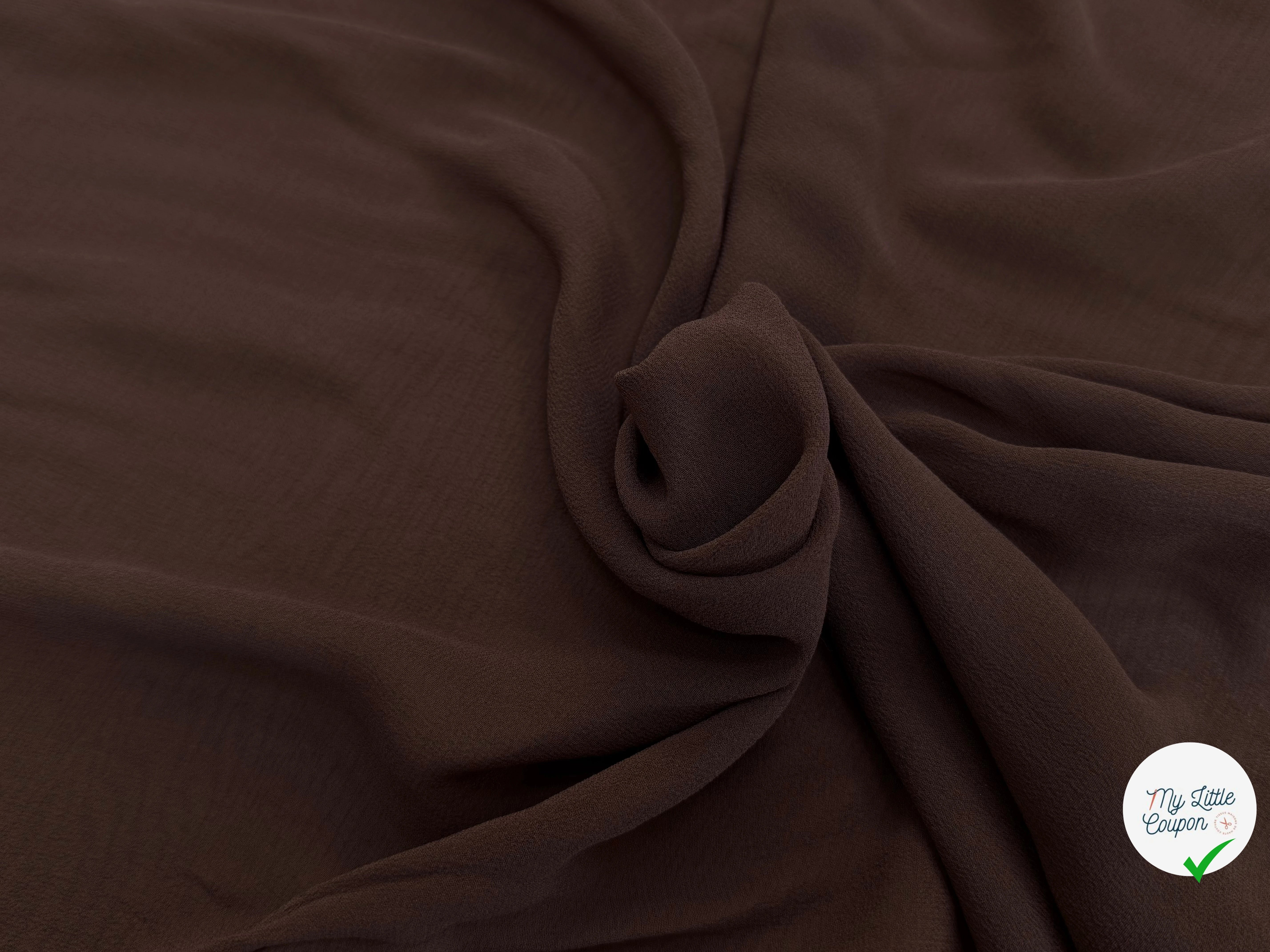 CREPON DE SOIE MARRON CAFÉ AU LAIT - My Little Coupon