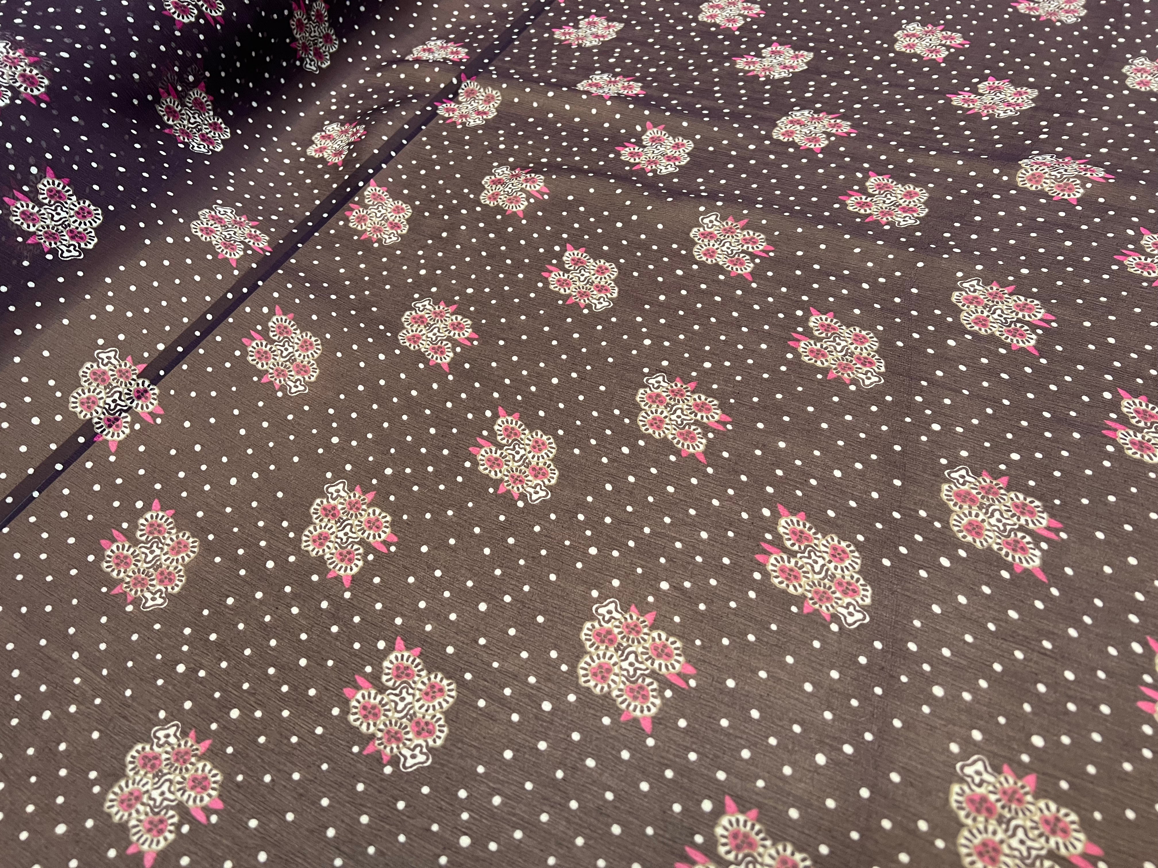 CRÉPON DE SOIE MAZZO DI FIORI E SETA VIOLET - My Little Coupon