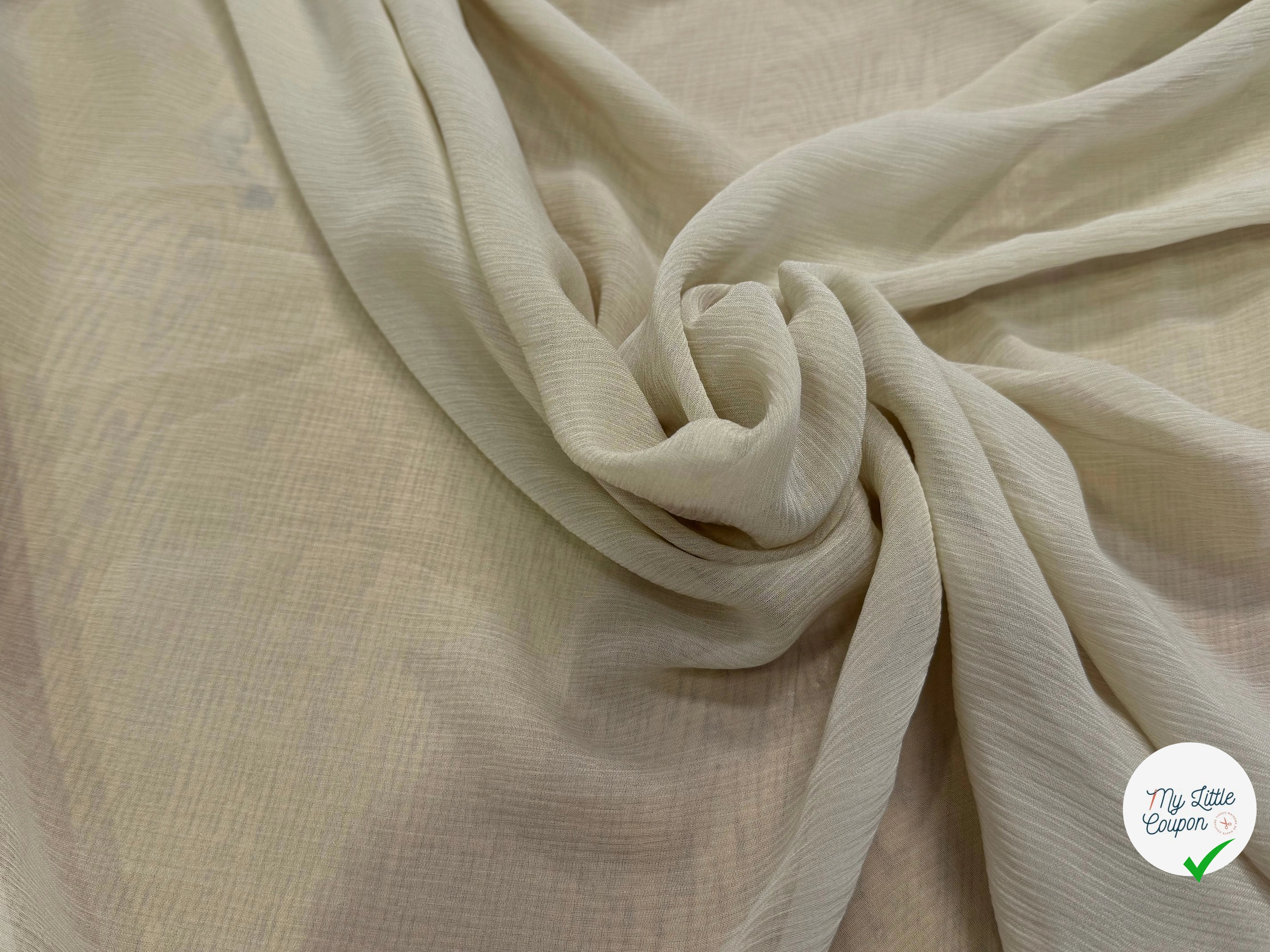 CRÈPON DE SOIE PLISSÉ BEIGE - My Little Coupon