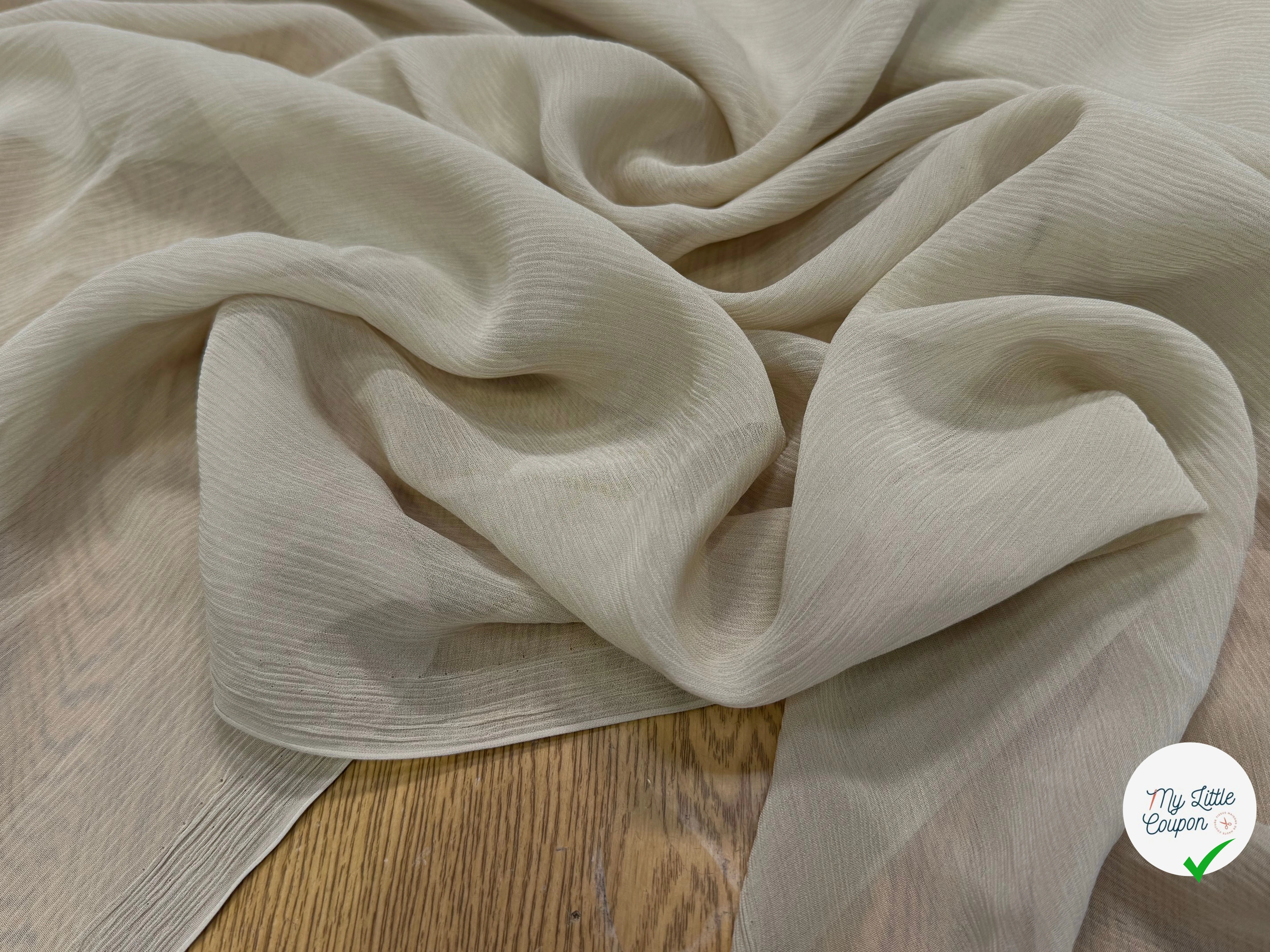 CRÈPON DE SOIE PLISSÉ BEIGE - My Little Coupon