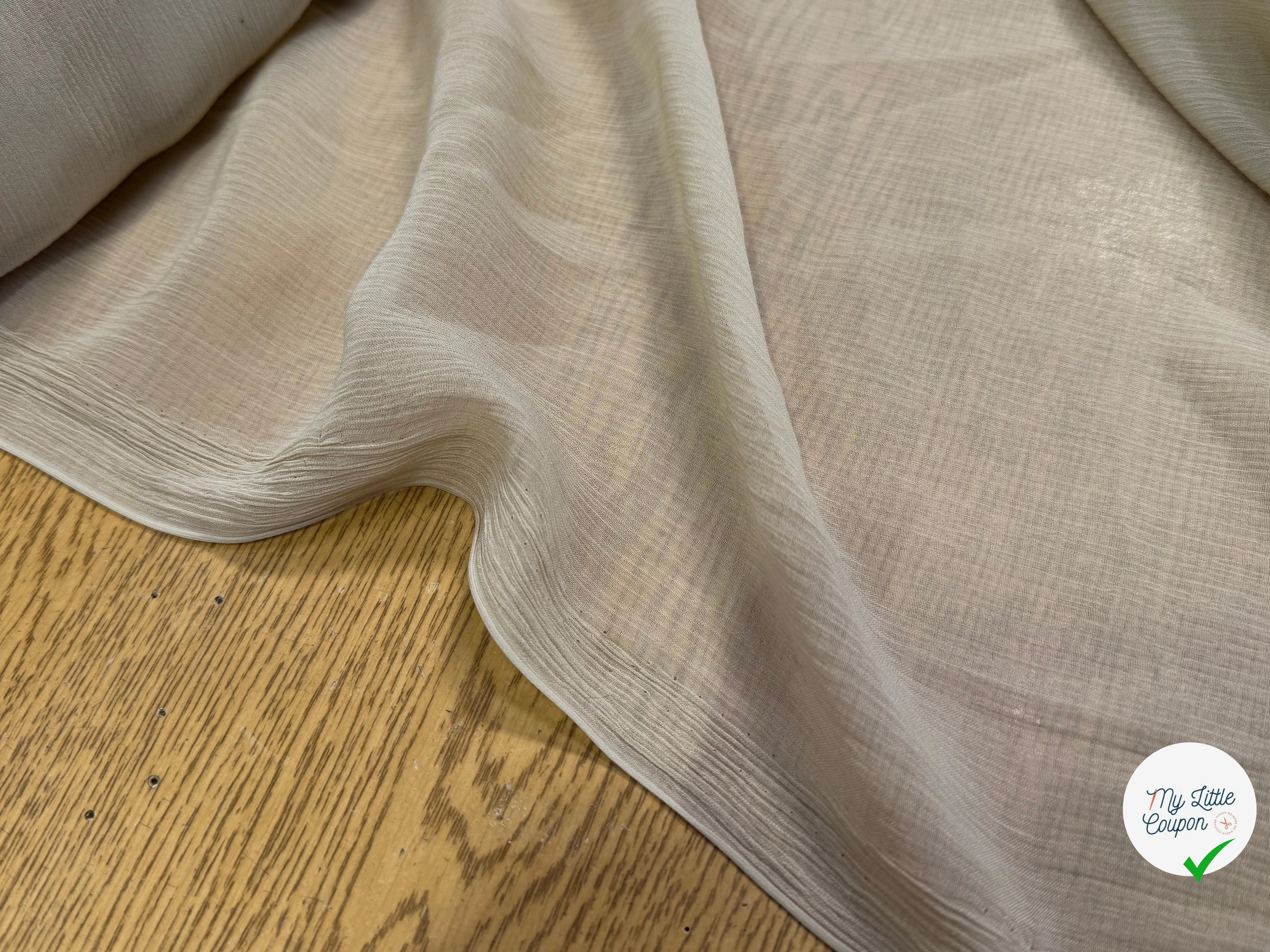 CRÈPON DE SOIE PLISSÉ BEIGE - My Little Coupon