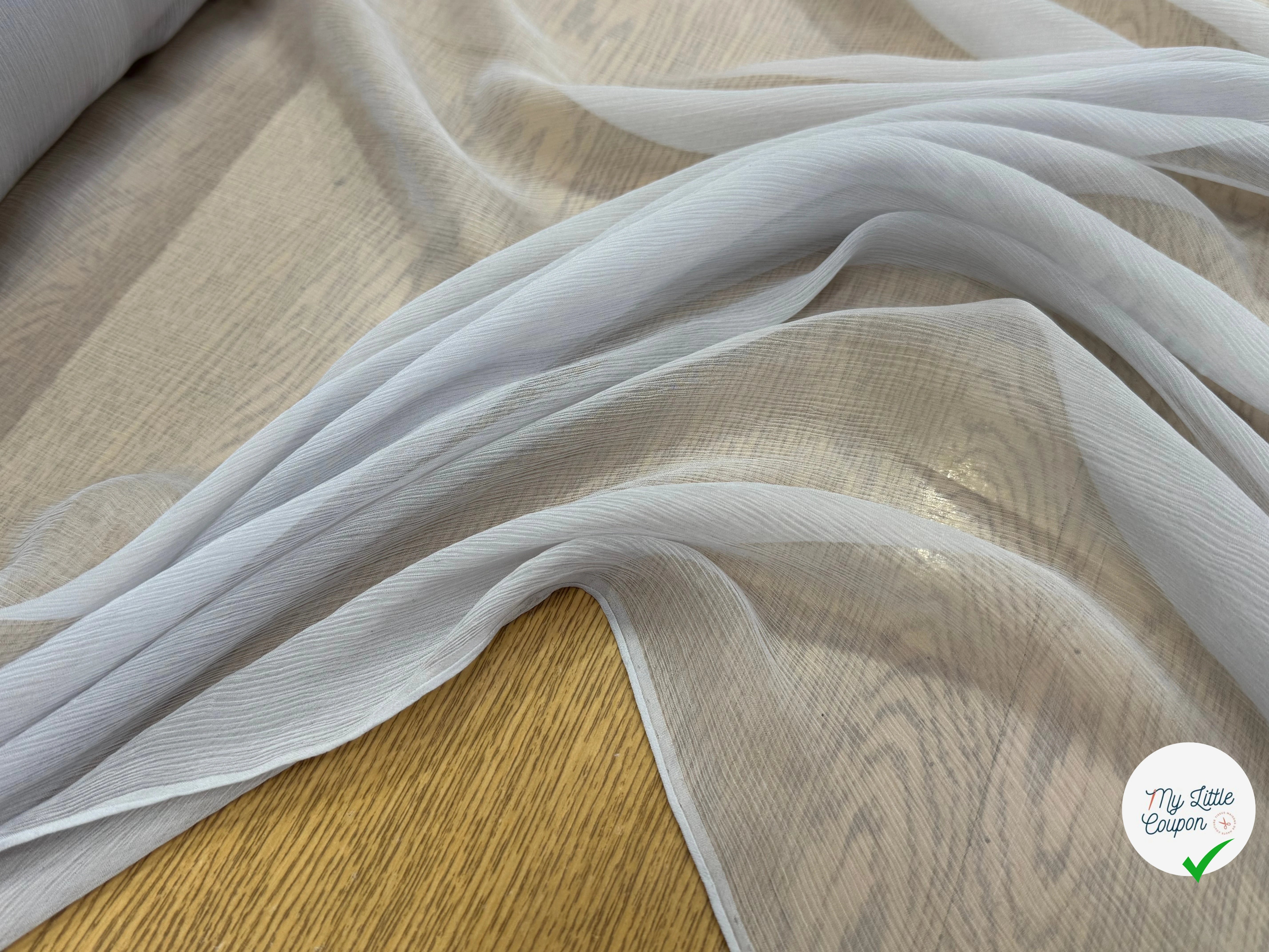 CRÈPON DE SOIE PLISSÉ CAFÉ AU LAIT - My Little Coupon