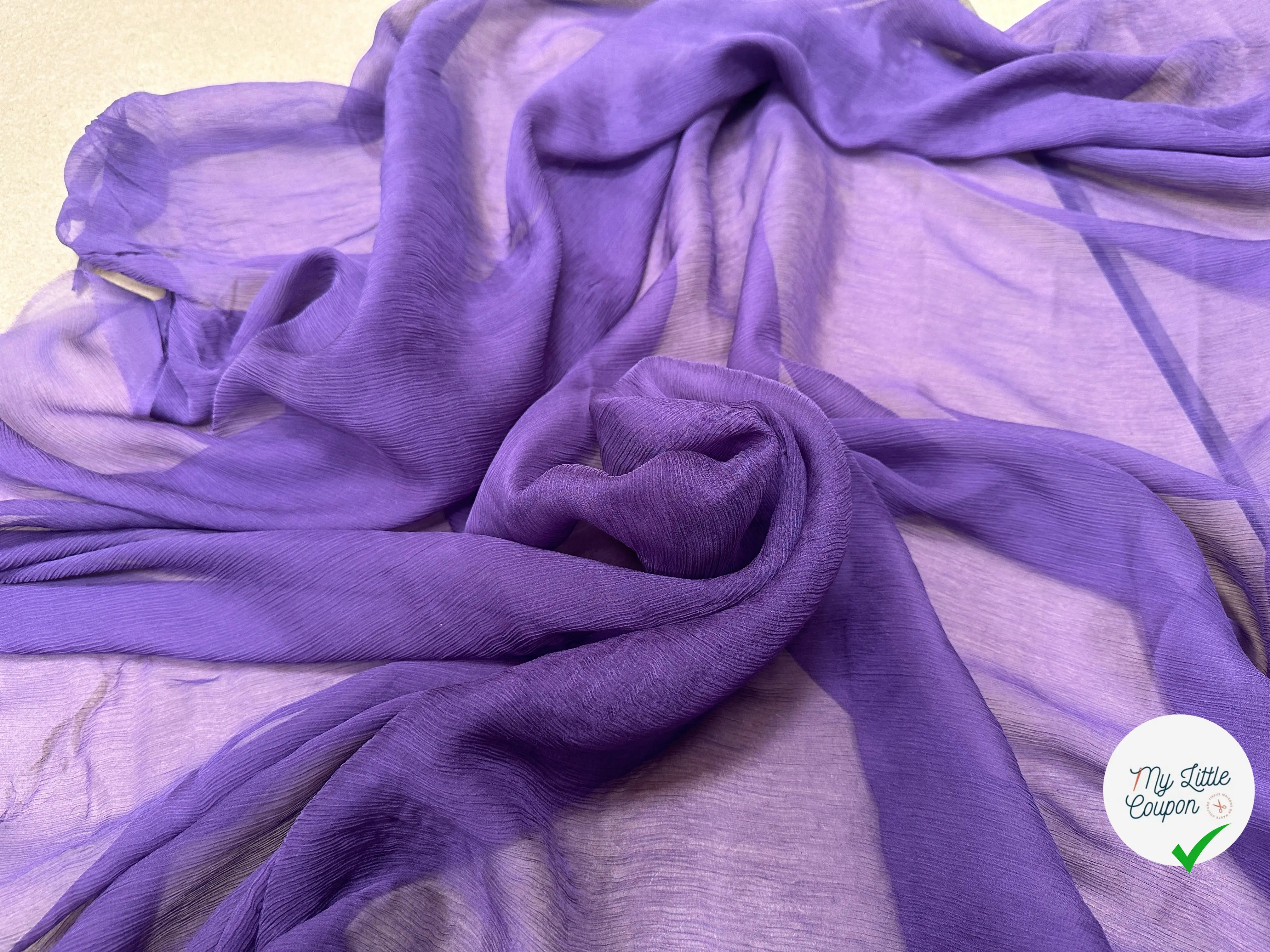 CRÉPON DE SOIE PLISSÉ VIOLET - My Little Coupon