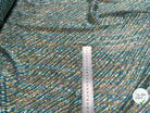 CREPON IMPRIMÉ MULTICOLORES OEUVRE D'ART FOND TURQUOISE - My Little Coupon