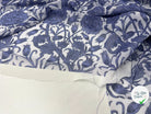 CRÉPON IMPRIMÉ ORNAMENT INDIGO - My Little Coupon - tissu - coudre