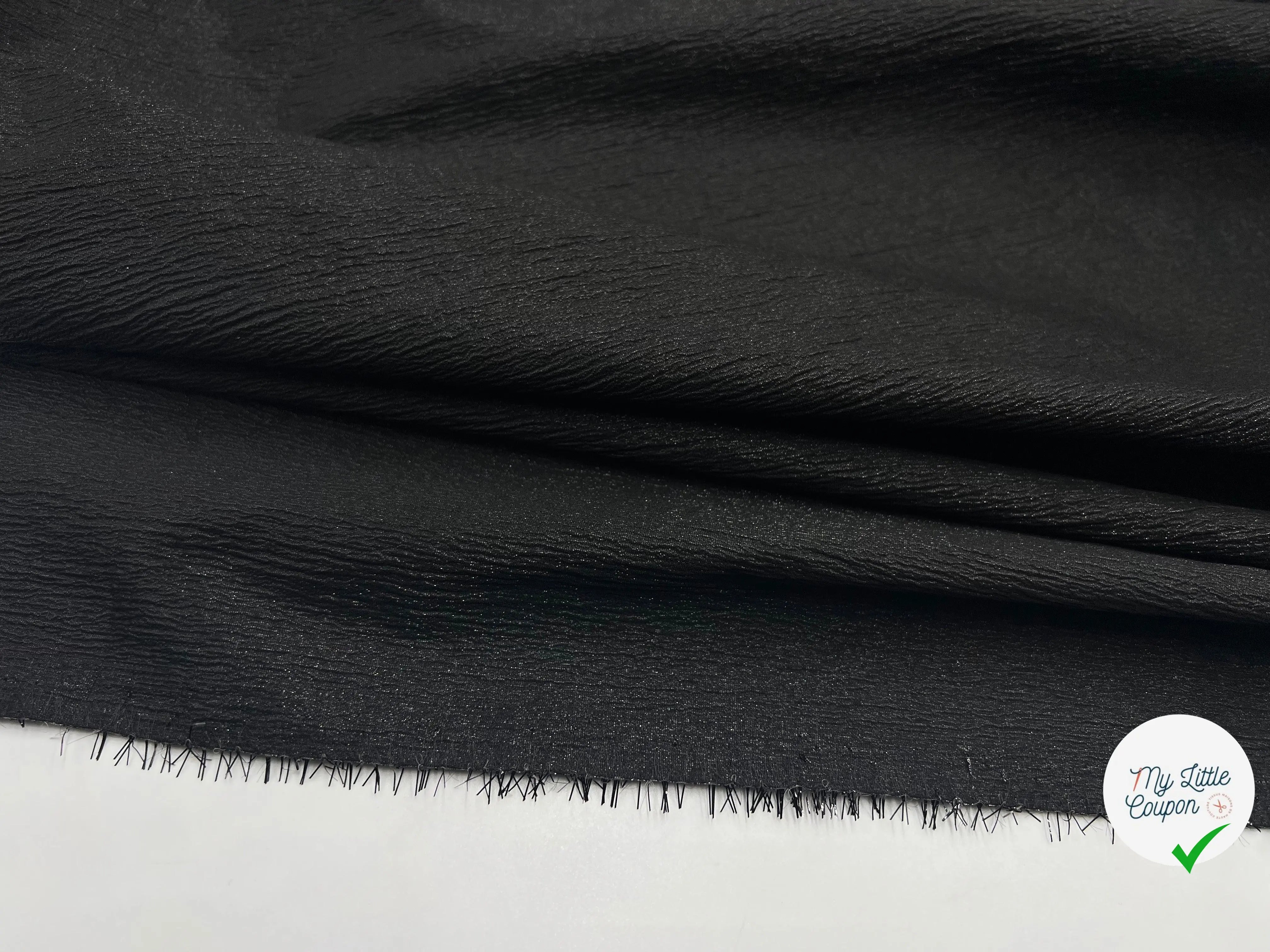 CRÉPON NOIR RIGIDE SCINTILLANT FESTIF - My Little Coupon - tissu - coudre