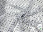 CRÉPON POLYESTER ROSACE INDIGO MLC INTERN