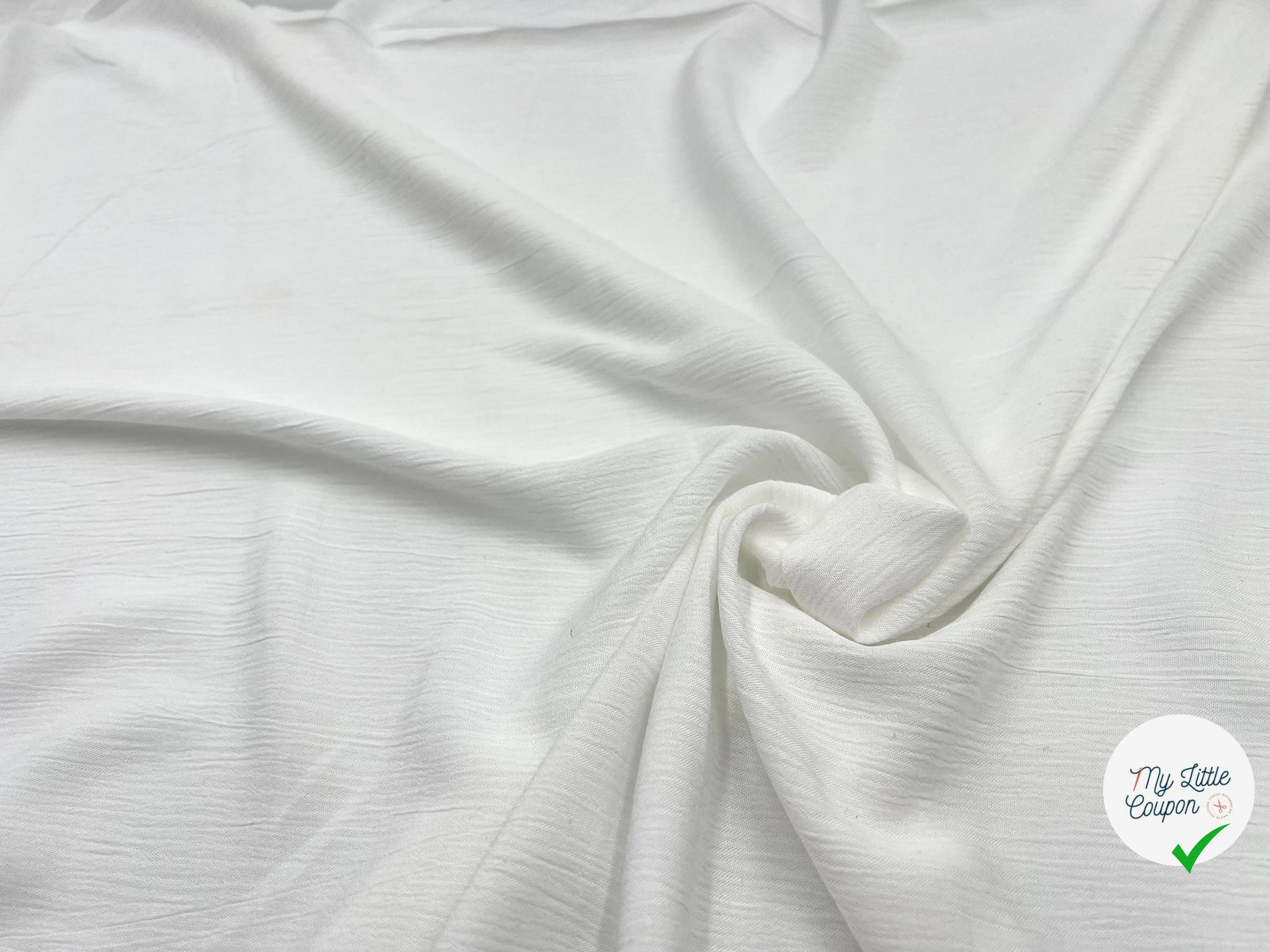 CRÉPON VISCOSE BLANC - My Little Coupon - tissu - coudre